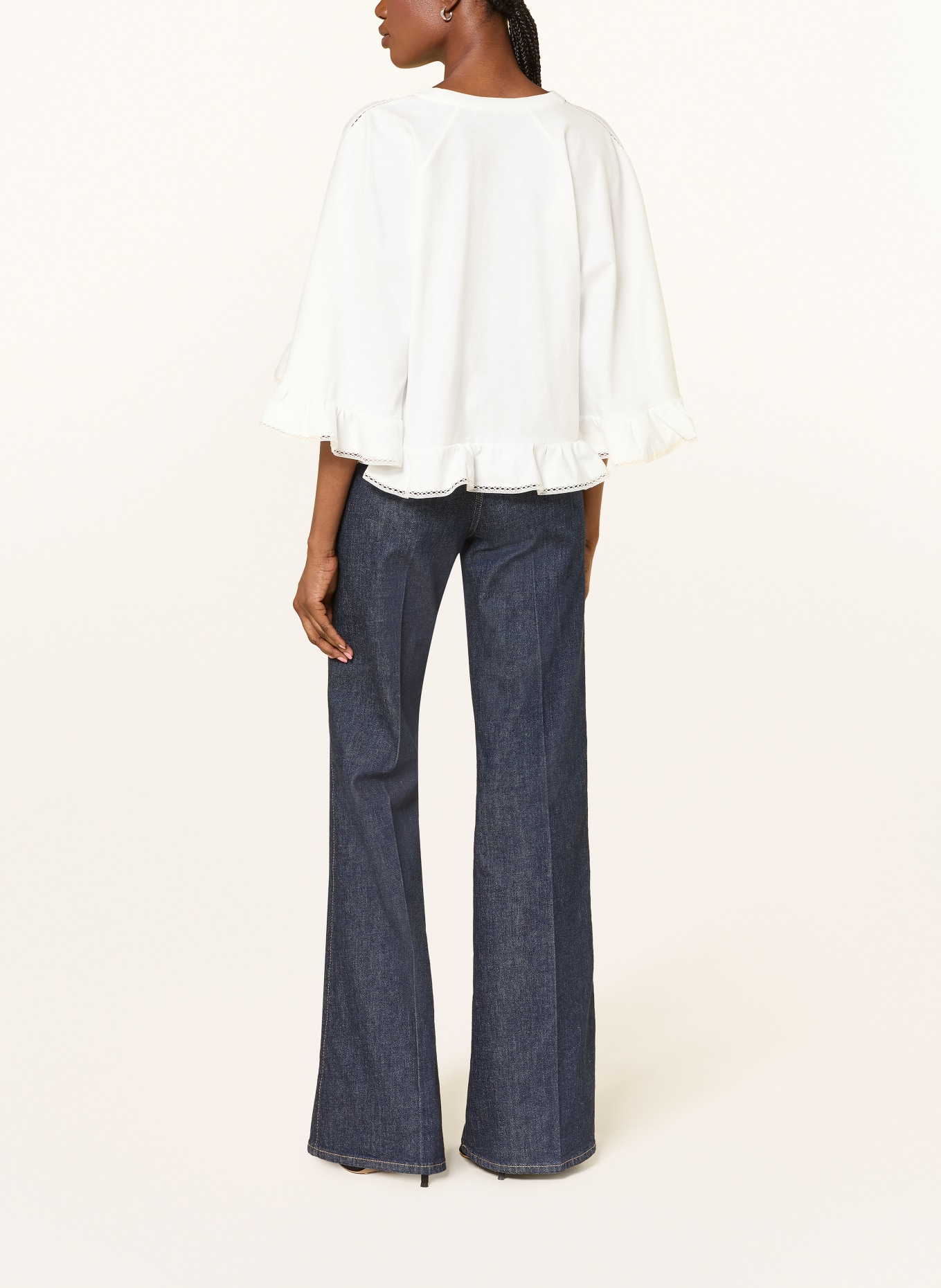DOROTHEE SCHUMACHER Off-shoulder-shirt SOFT VOLUME: HVID