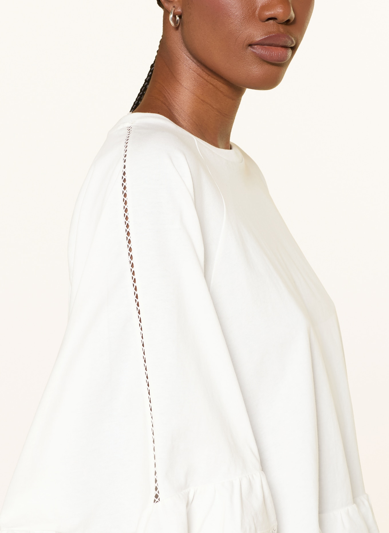 DOROTHEE SCHUMACHER Off-shoulder-shirt SOFT VOLUME: HVID
