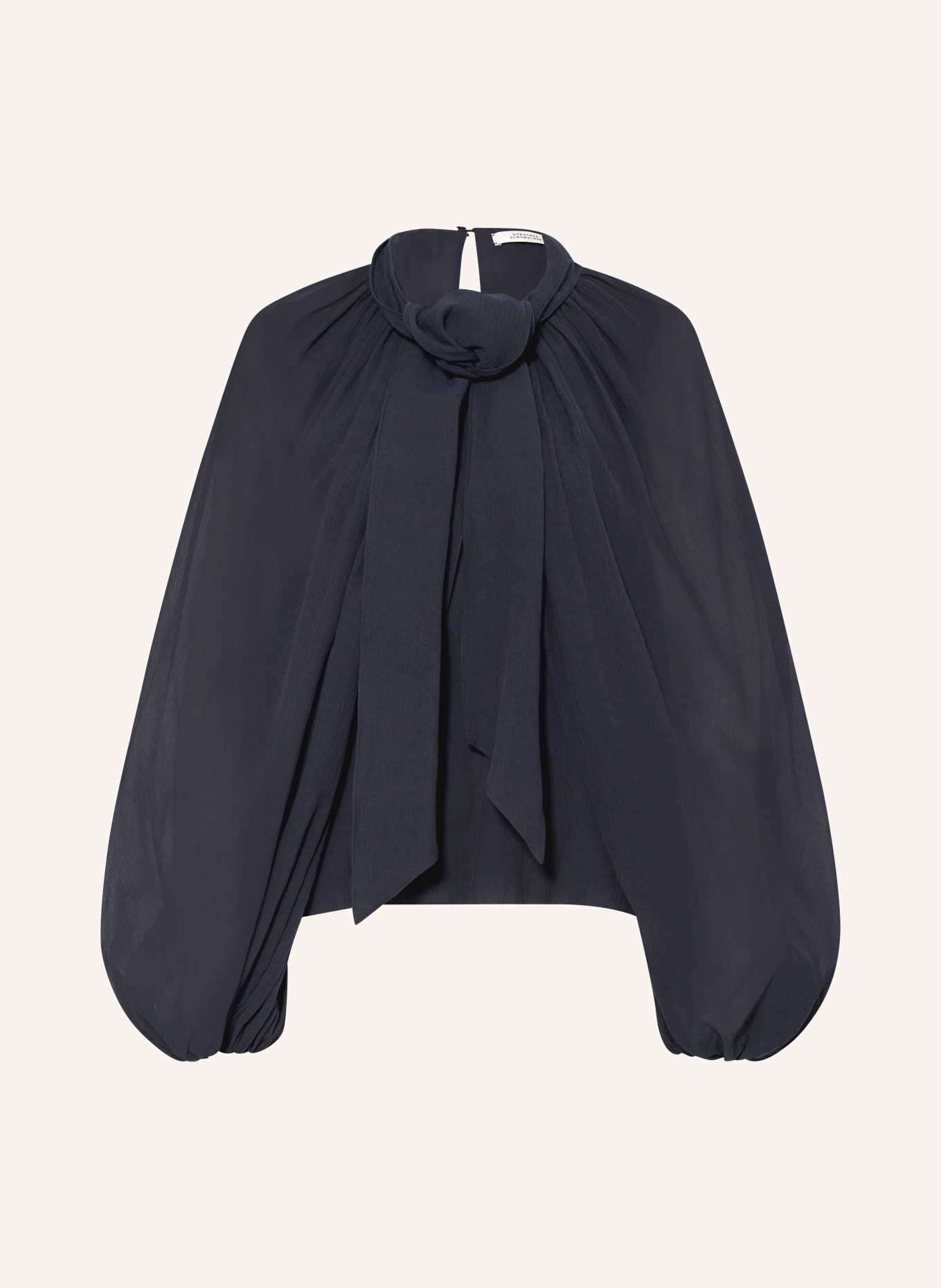 DOROTHEE SCHUMACHER Blusenshirt DREAMFUL VOLUMES mit abnehmbarer Schluppe: DUNKELBLAU