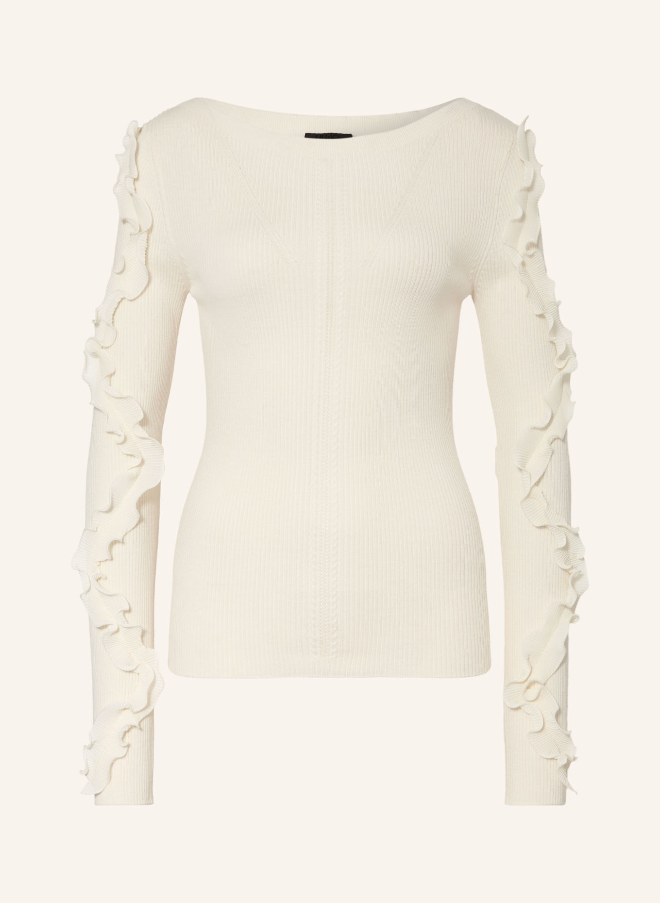 LIU JO Pullover mit Rüschen: CREME