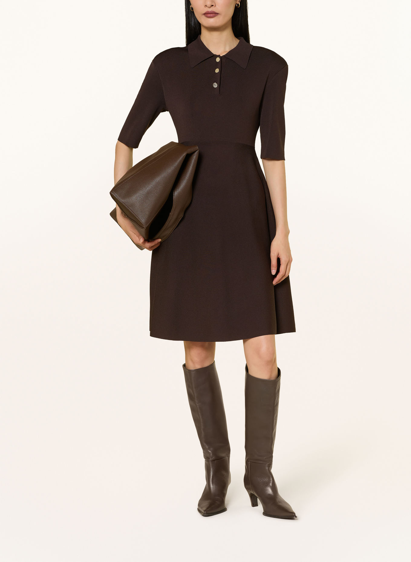 LIU JO Strickkleid: DUNKELBRAUN