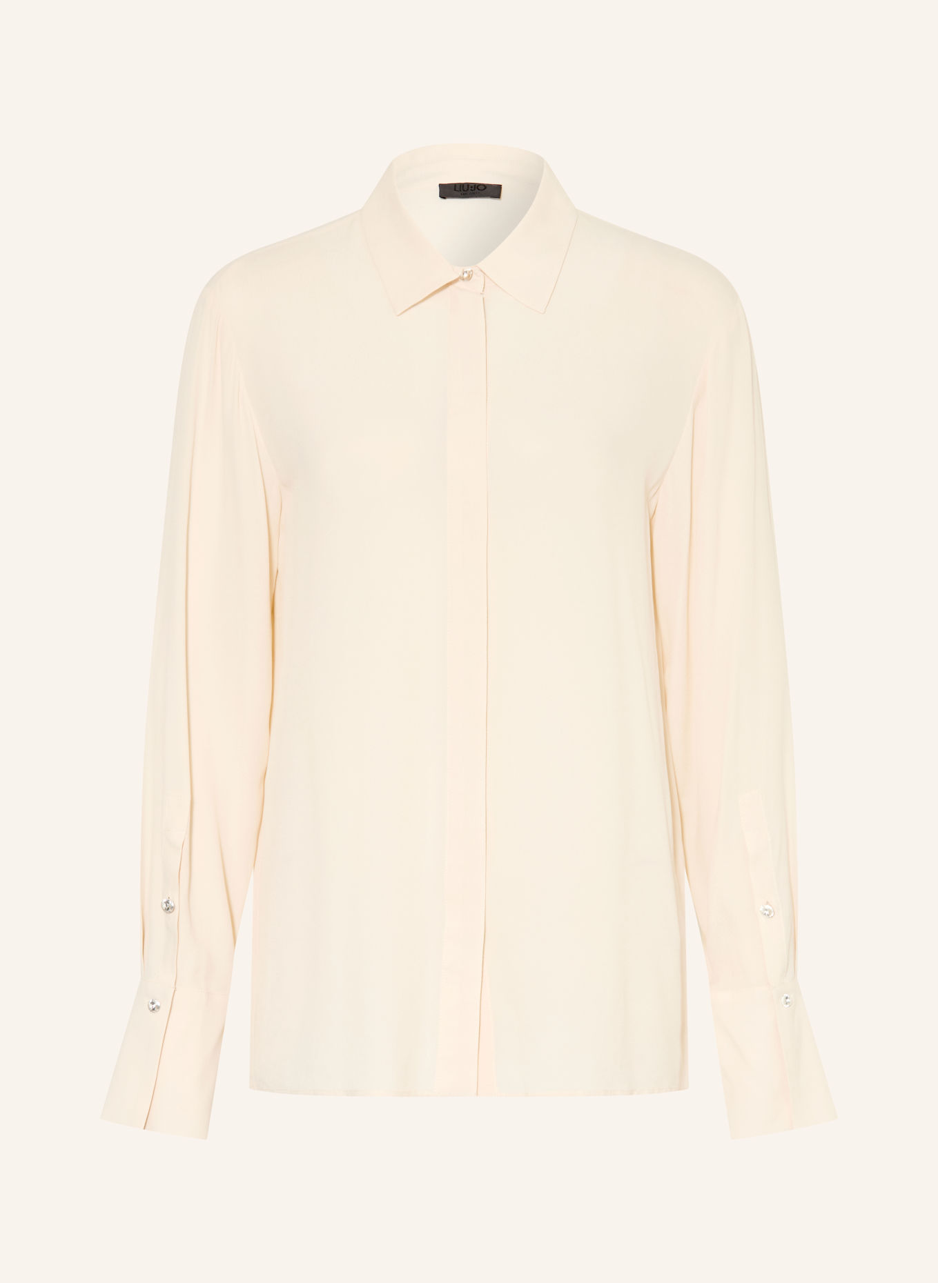 LIU JO Shirt blouse with gemstones: CREAM