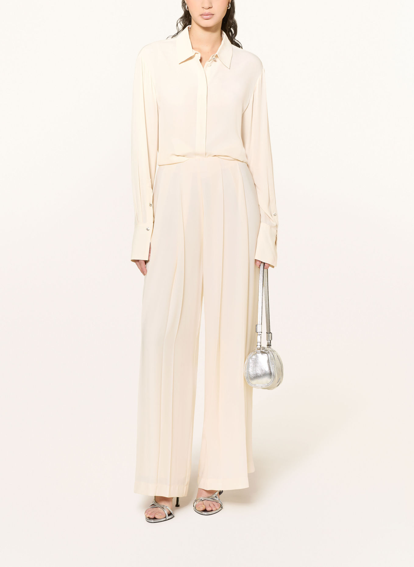 LIU JO Shirt blouse with gemstones: CREAM