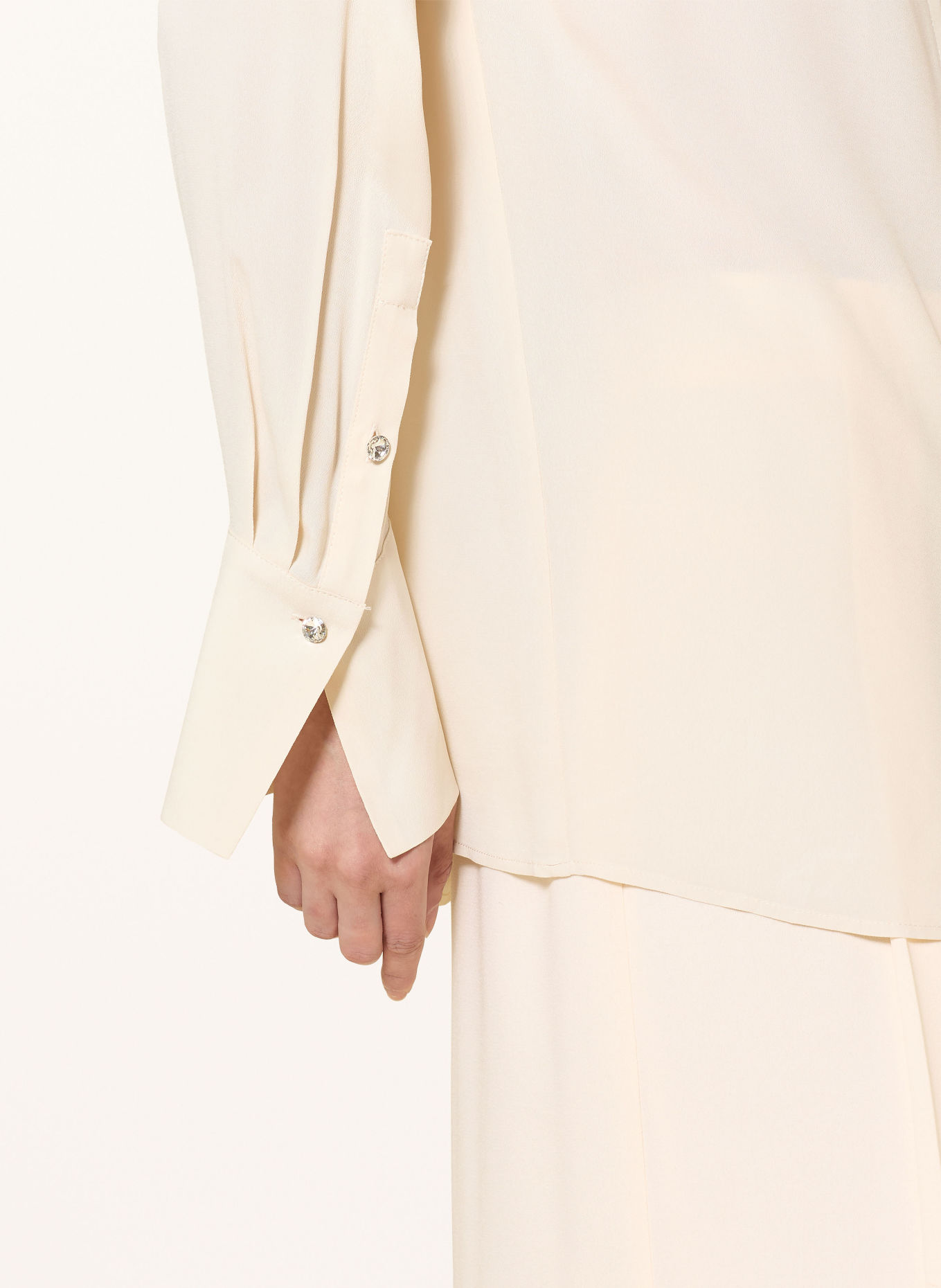 LIU JO Shirt blouse with gemstones: CREAM