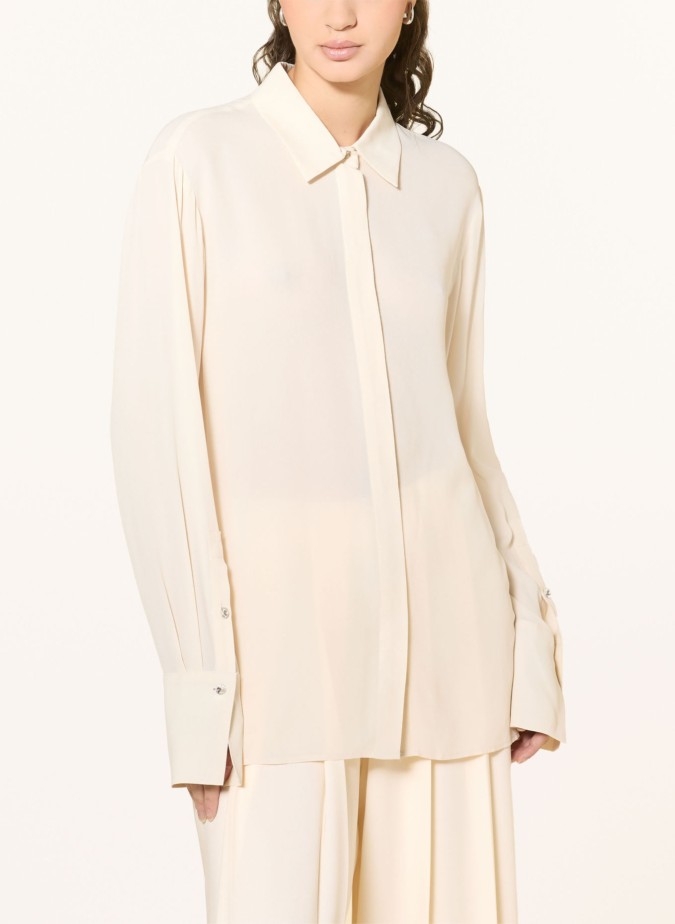 LIU JO Shirt blouse with gemstones: CREAM