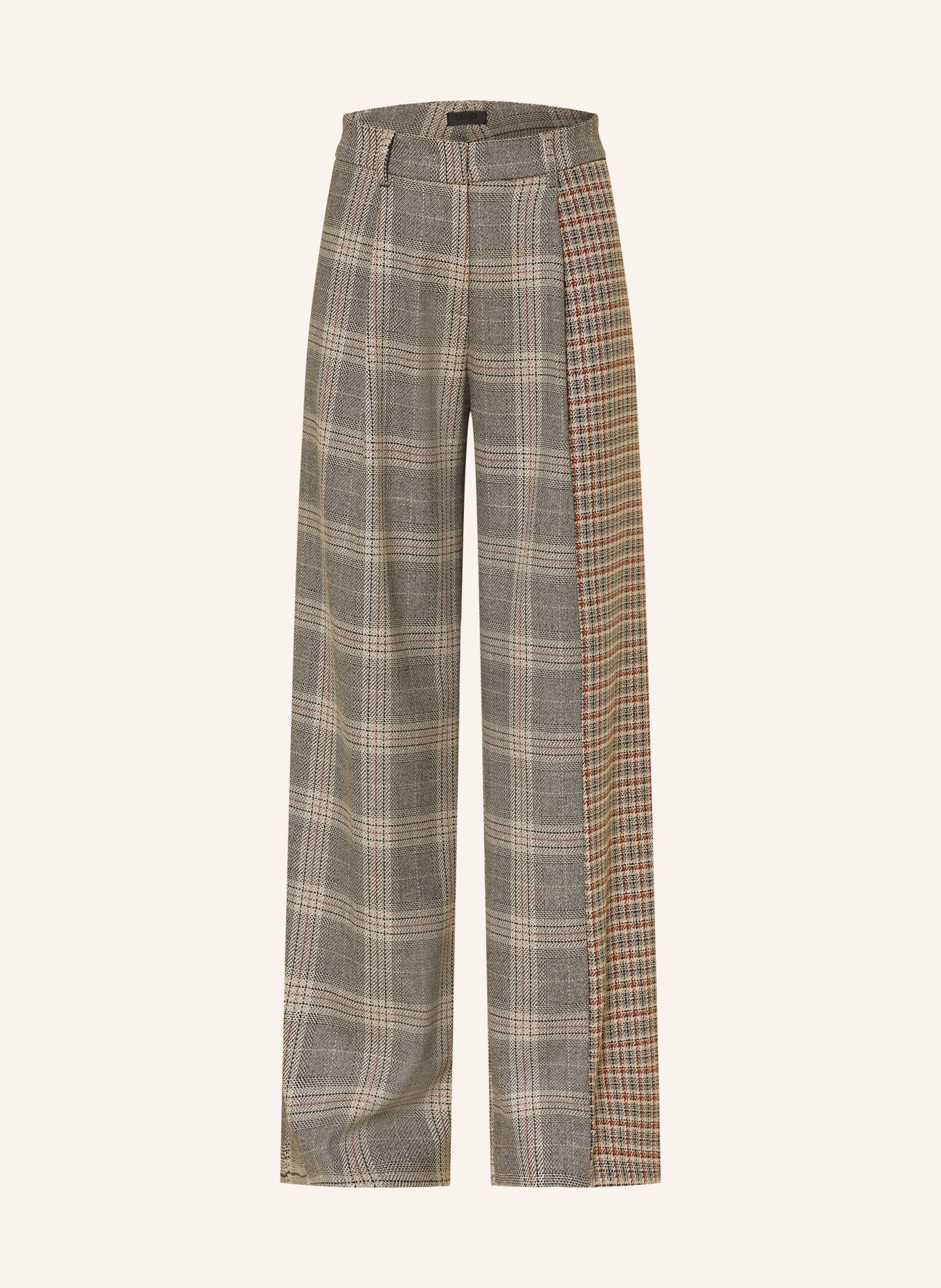 LIU JO Marlene pants: BEIGE / DARK ORANGE / BLACK