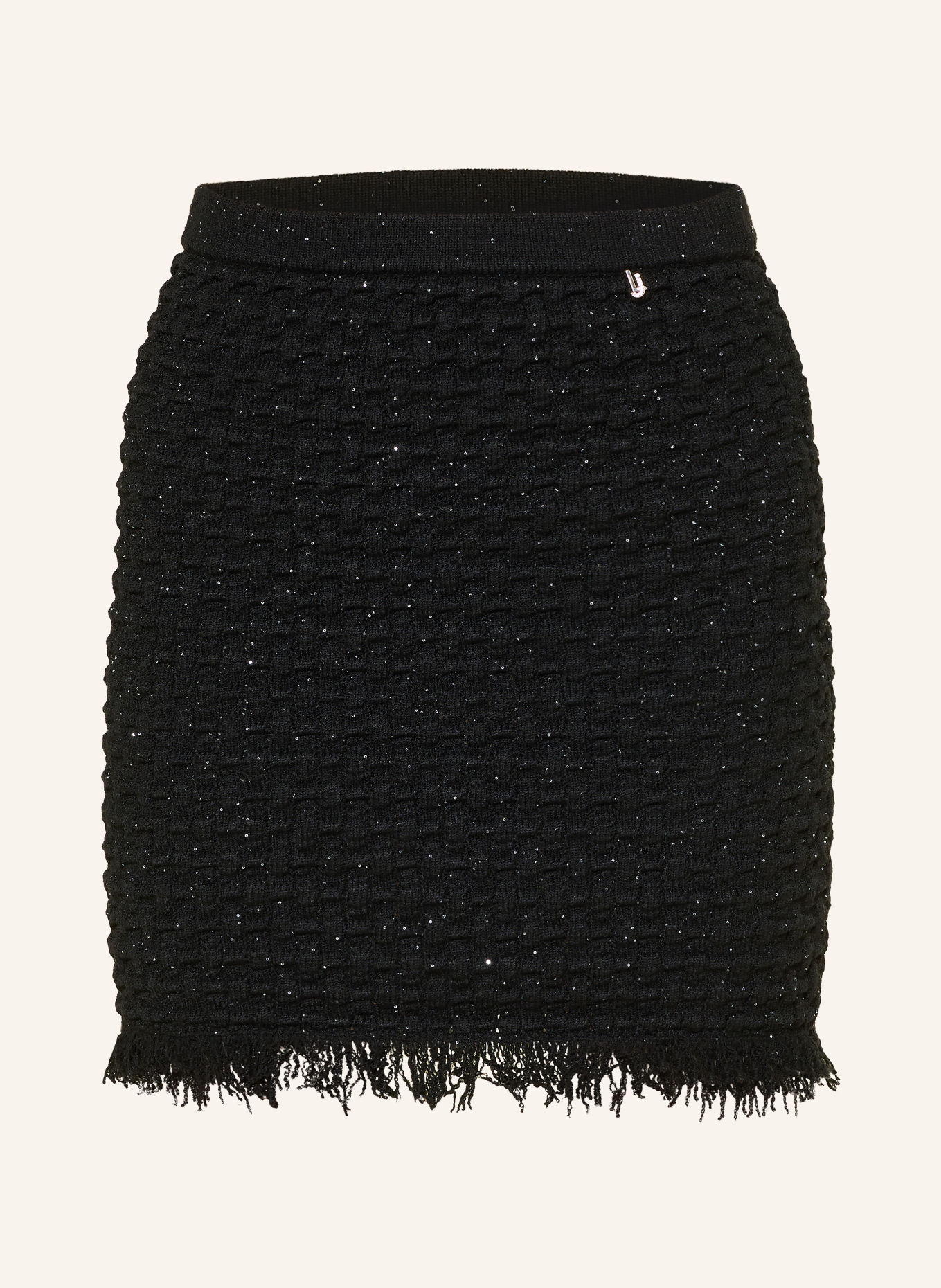 LIU JO Strickrock mit Pailletten: SCHWARZ