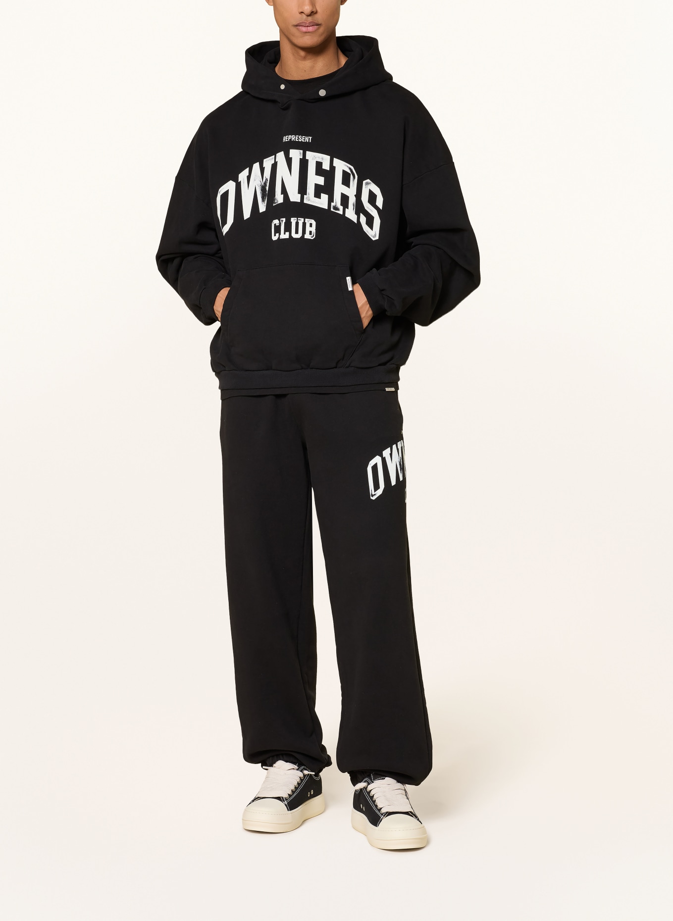 REPRESENT Hoodie OWNERS: SCHWARZ / WEISS