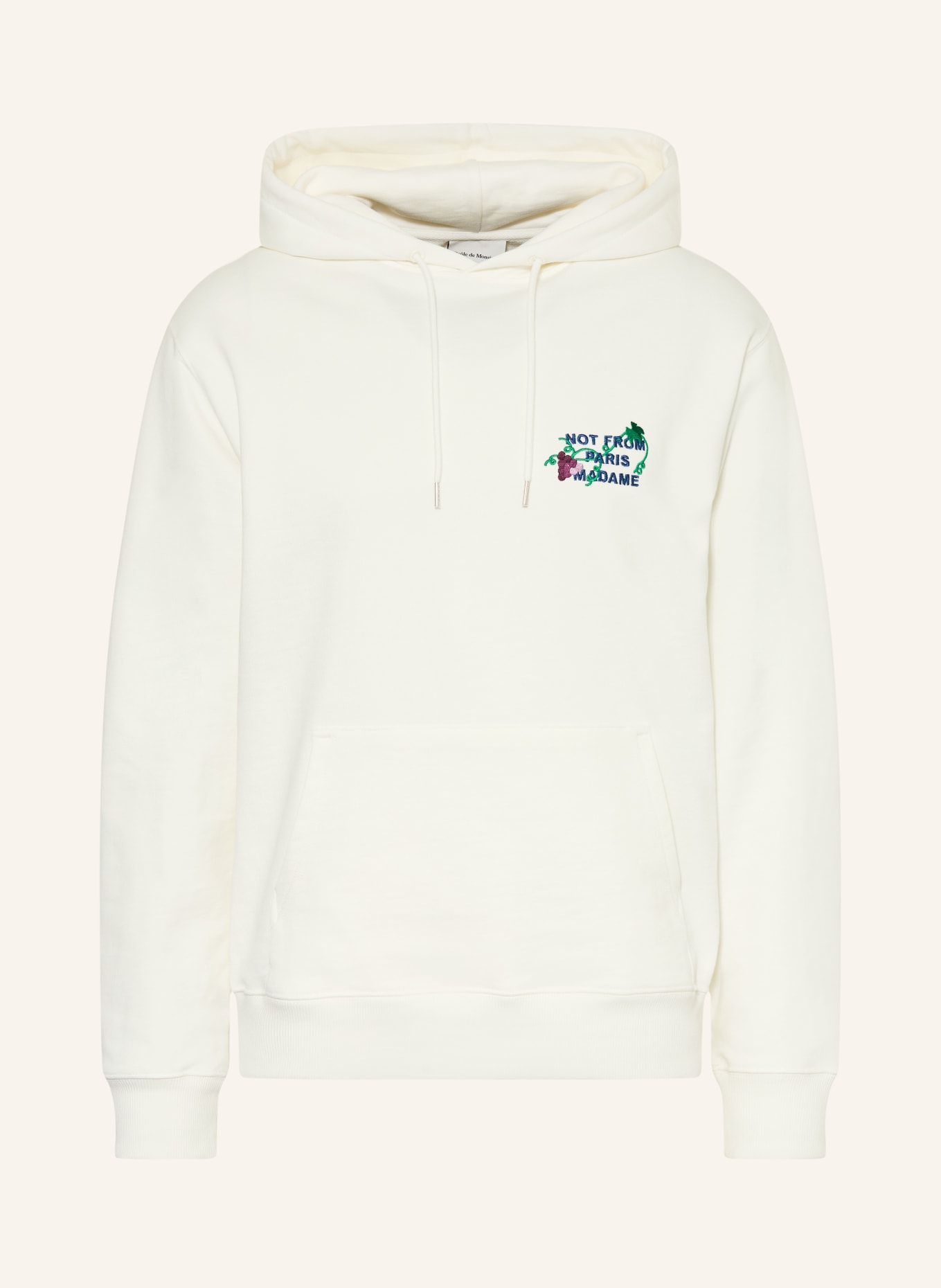 DRÔLE DE MONSIEUR Sweat à capuche: BLANC / VERT / BLEU FONCÉ