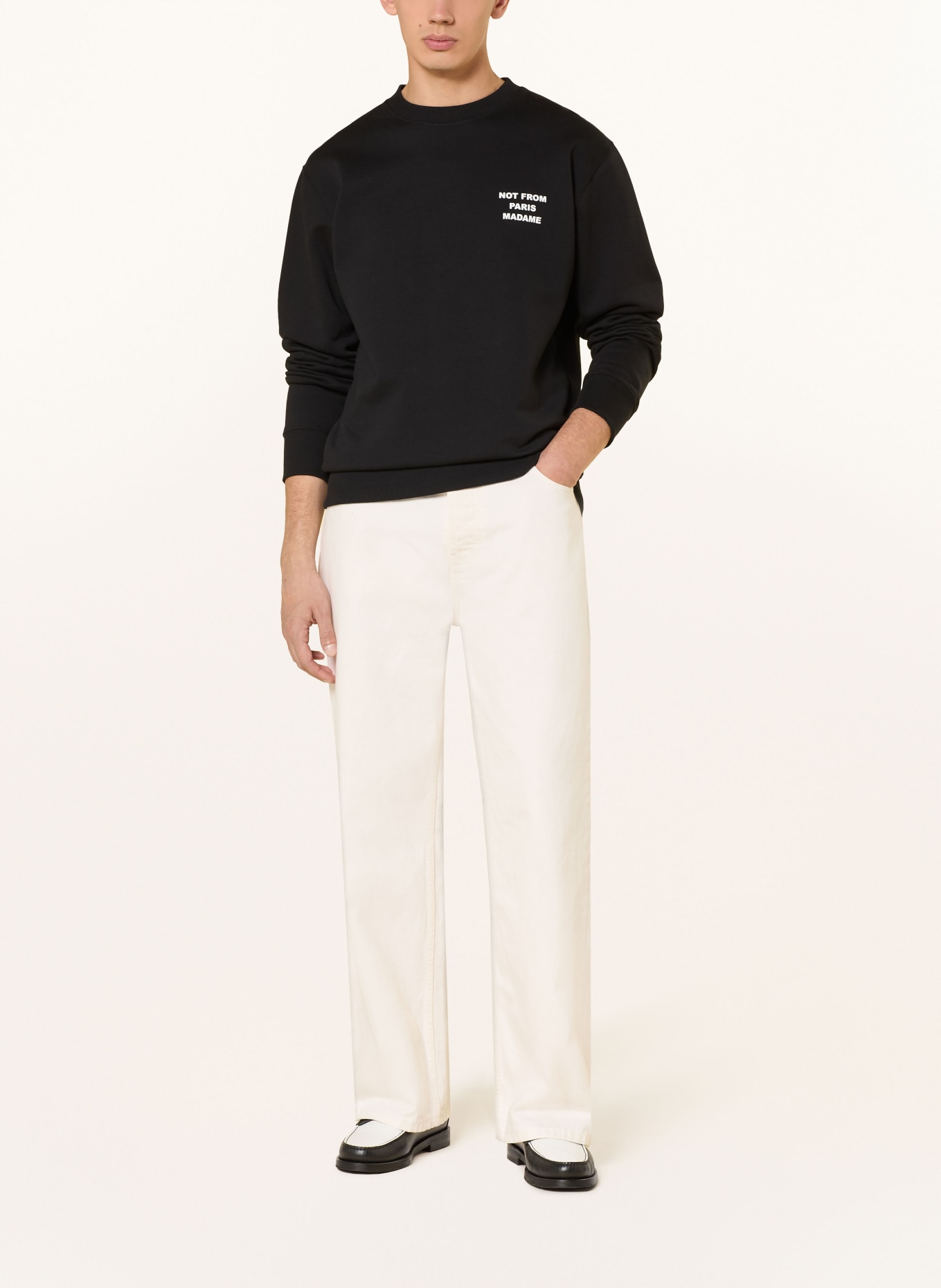 DRÔLE DE MONSIEUR Sweat-shirt LE SWEAT-SHIRT SLOGAN: NOIR / BLANC
