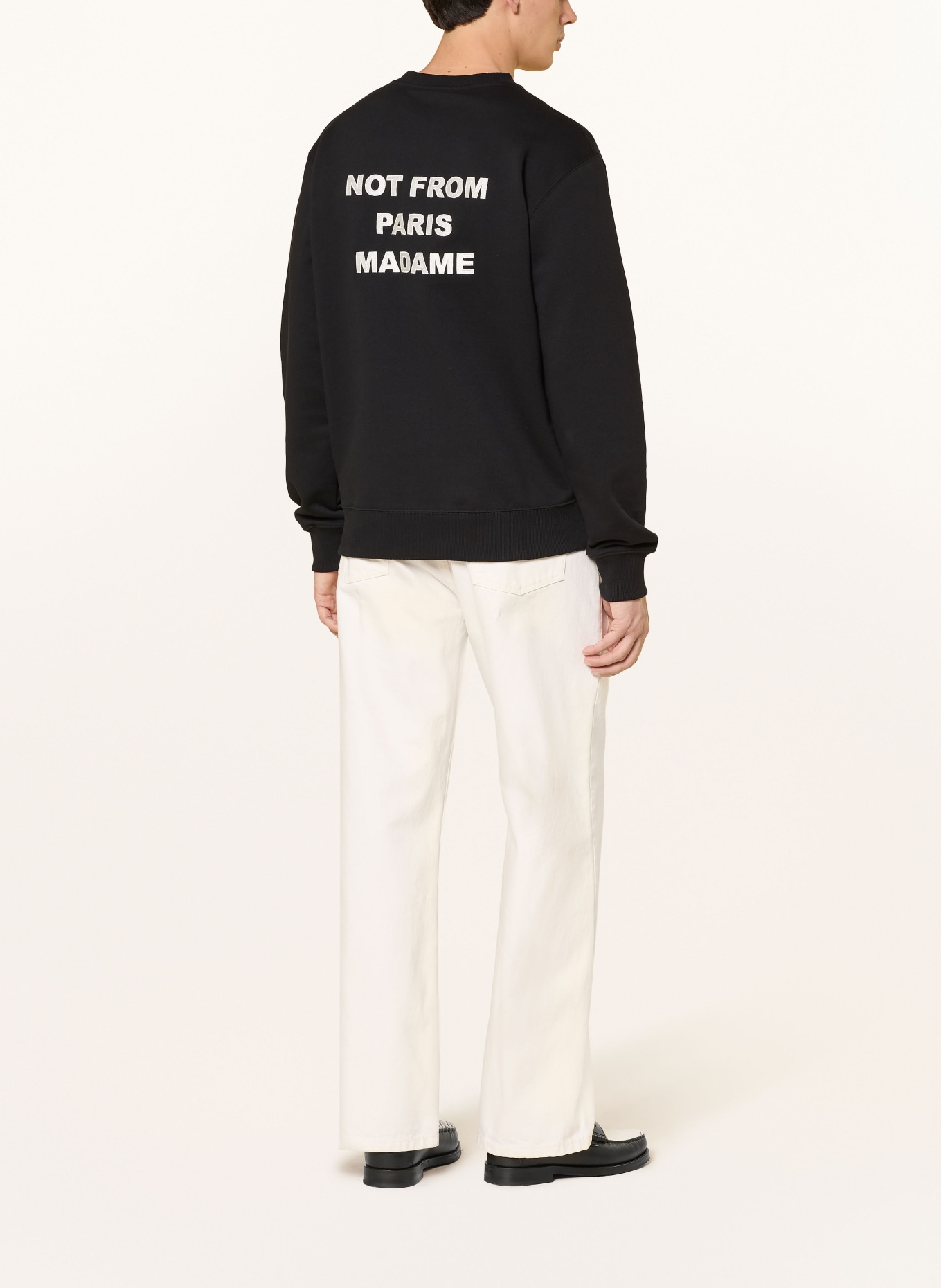 DRÔLE DE MONSIEUR Sweat-shirt LE SWEAT-SHIRT SLOGAN: NOIR / BLANC