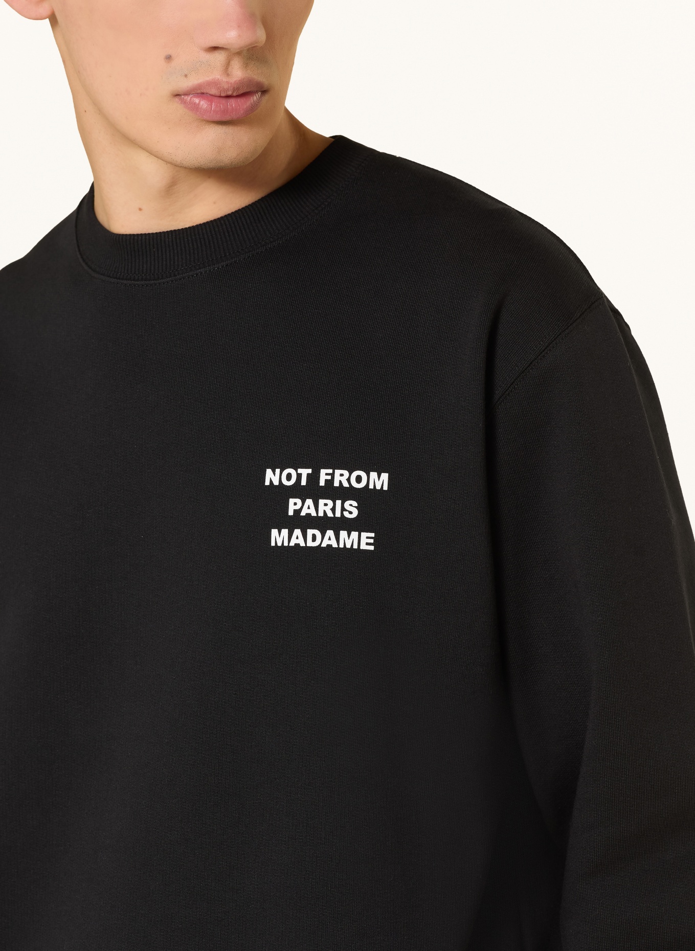 DRÔLE DE MONSIEUR Sweat-shirt LE SWEAT-SHIRT SLOGAN: NOIR / BLANC