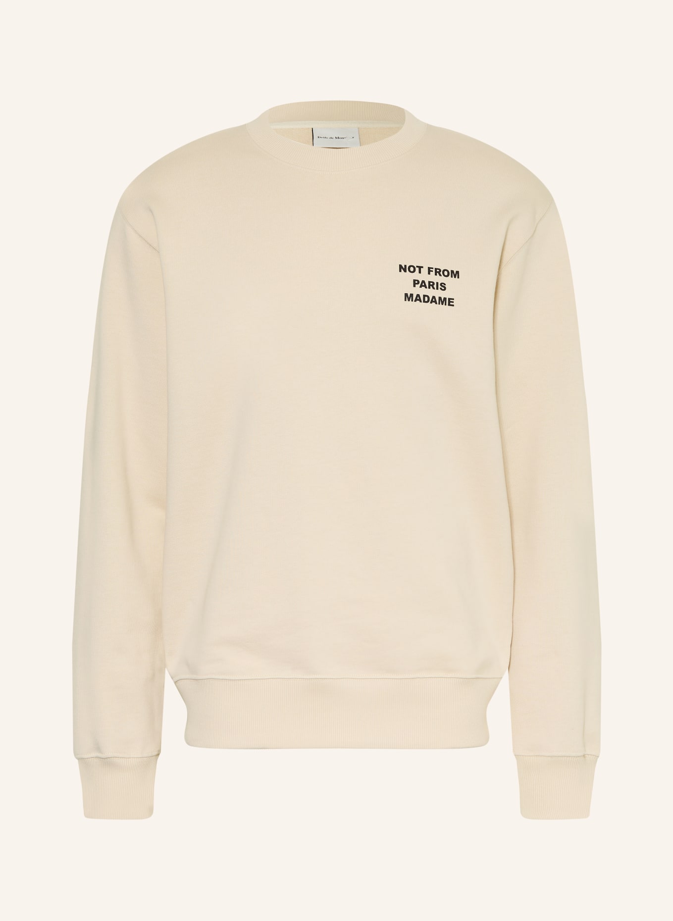 DRÔLE DE MONSIEUR Sweat-shirt LE SWEAT-SHIRT SLOGAN: BEIGE / NOIR