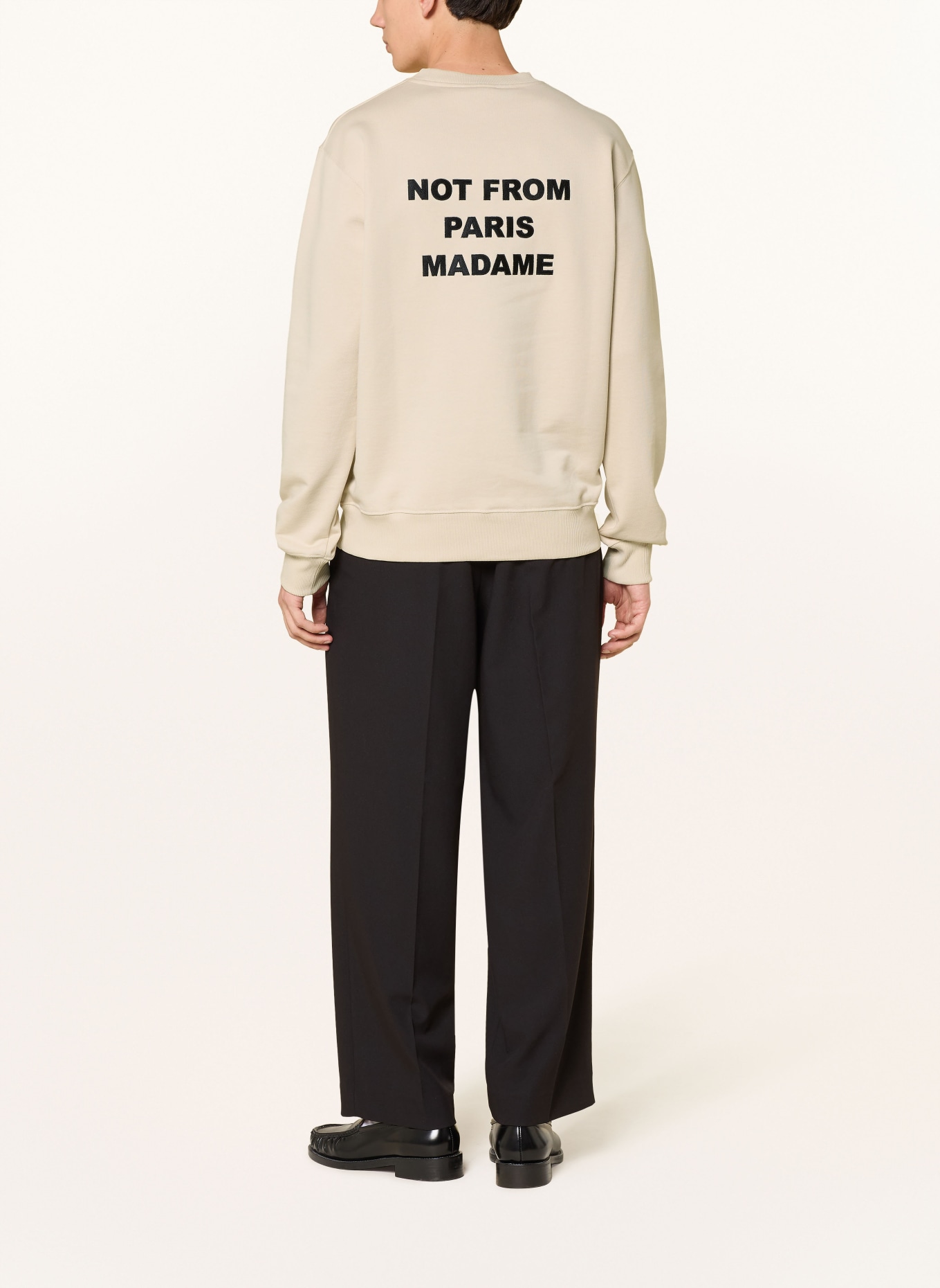 DRÔLE DE MONSIEUR Sweat-shirt LE SWEAT-SHIRT SLOGAN: BEIGE / NOIR