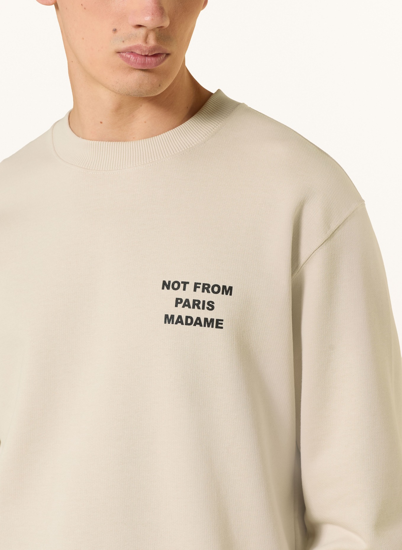 DRÔLE DE MONSIEUR Sweat-shirt LE SWEAT-SHIRT SLOGAN: BEIGE / NOIR