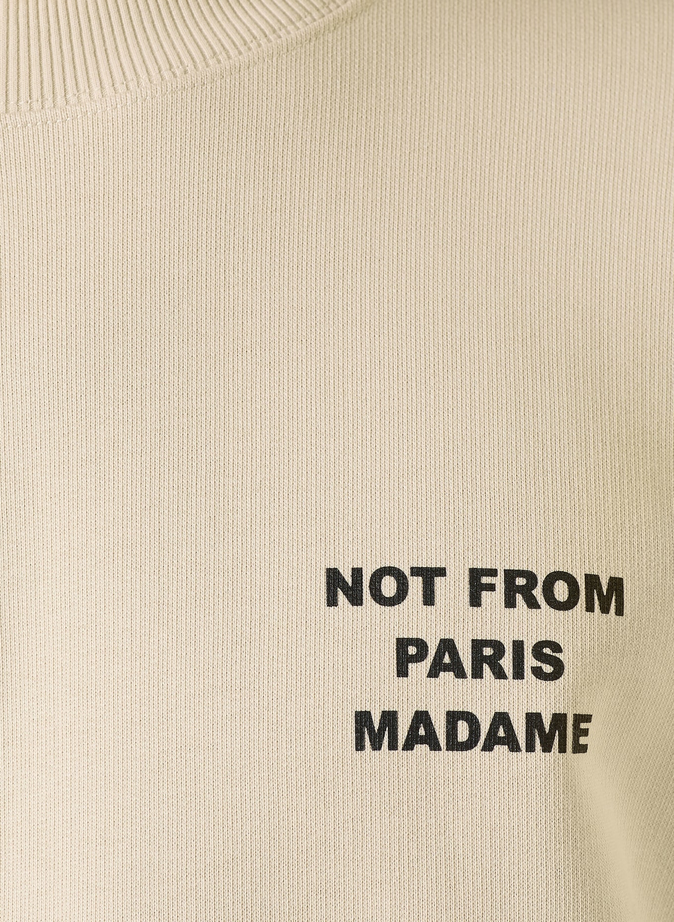 DRÔLE DE MONSIEUR Sweat-shirt LE SWEAT-SHIRT SLOGAN: BEIGE / NOIR