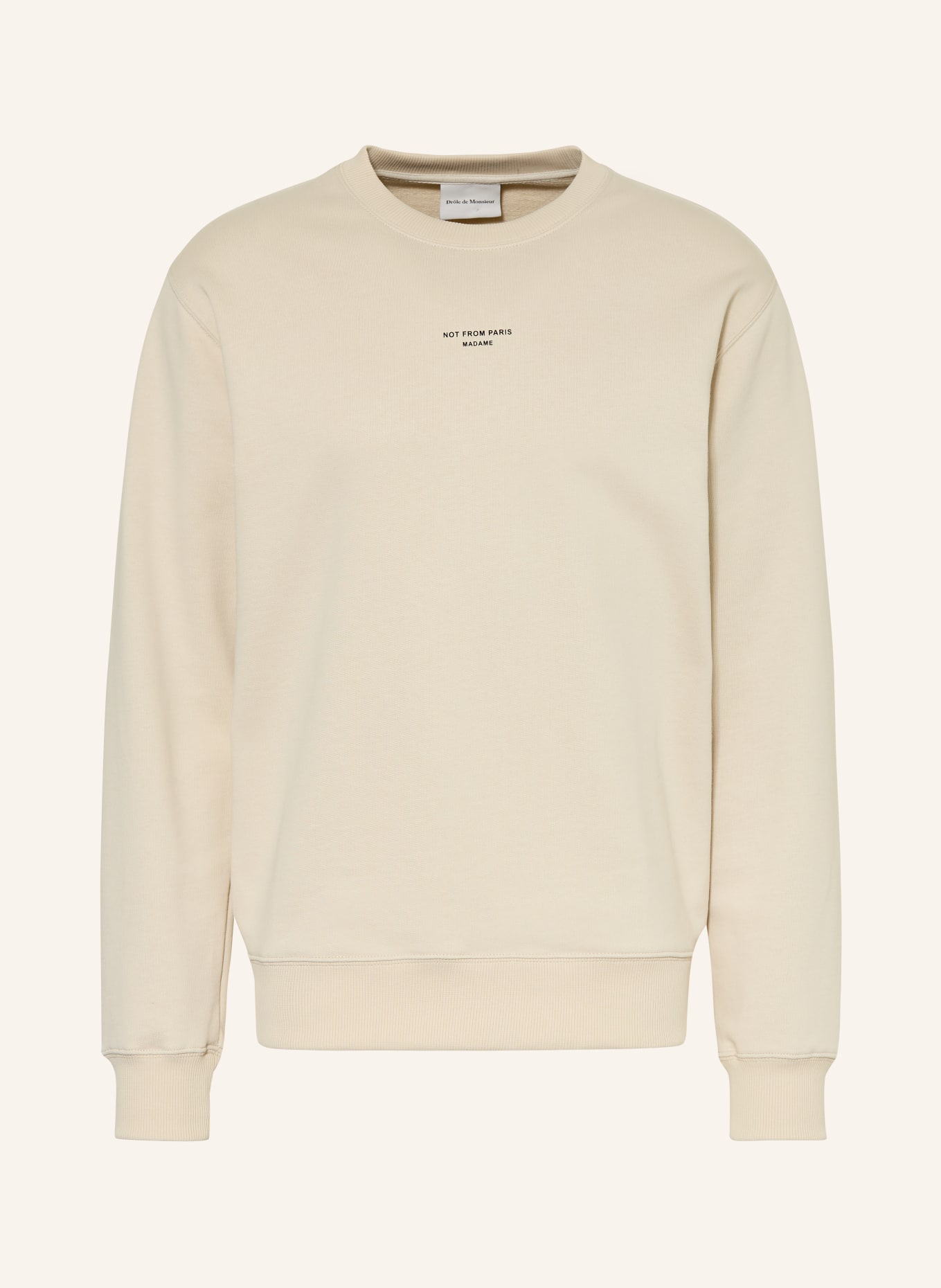 DRÔLE DE MONSIEUR Sweat-shirt LE SLOGAN CLASSIQUE: BEIGE