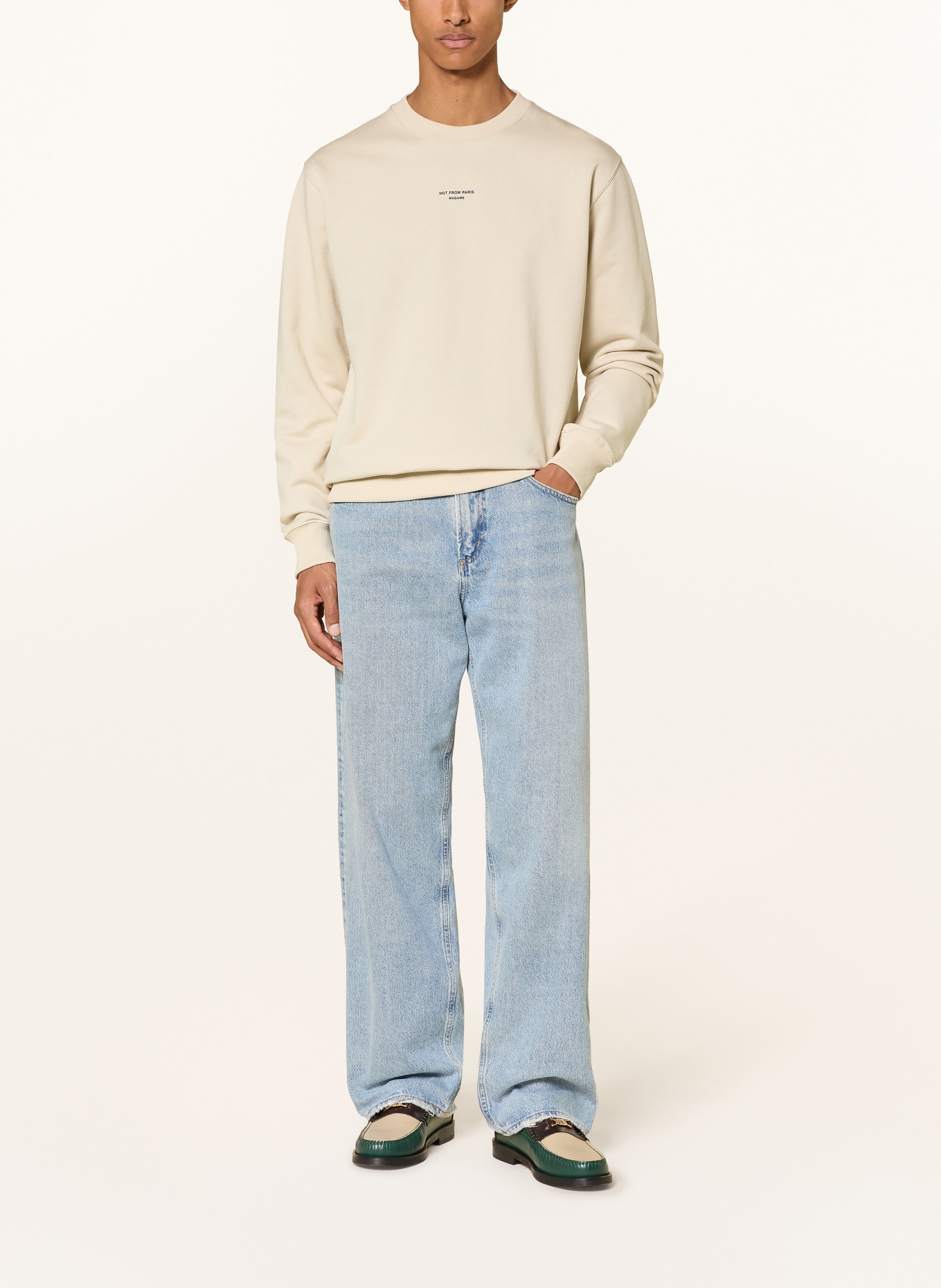 DRÔLE DE MONSIEUR Sweat-shirt LE SLOGAN CLASSIQUE: BEIGE