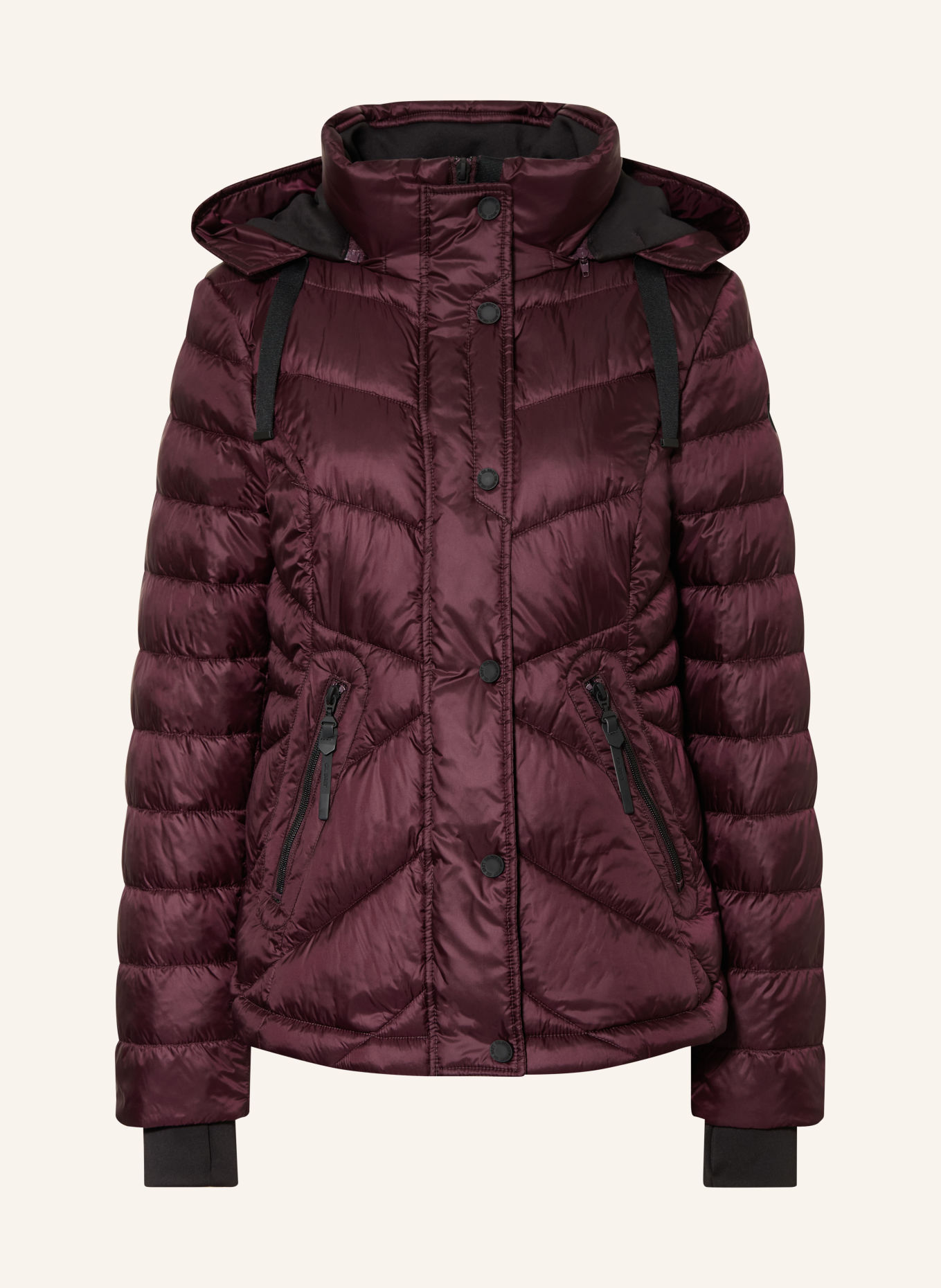 GIL BRET Steppjacke mit DUPONT™ SORONA®-Isolierung und abnehmbarer Kapuze: DUNKELROT
