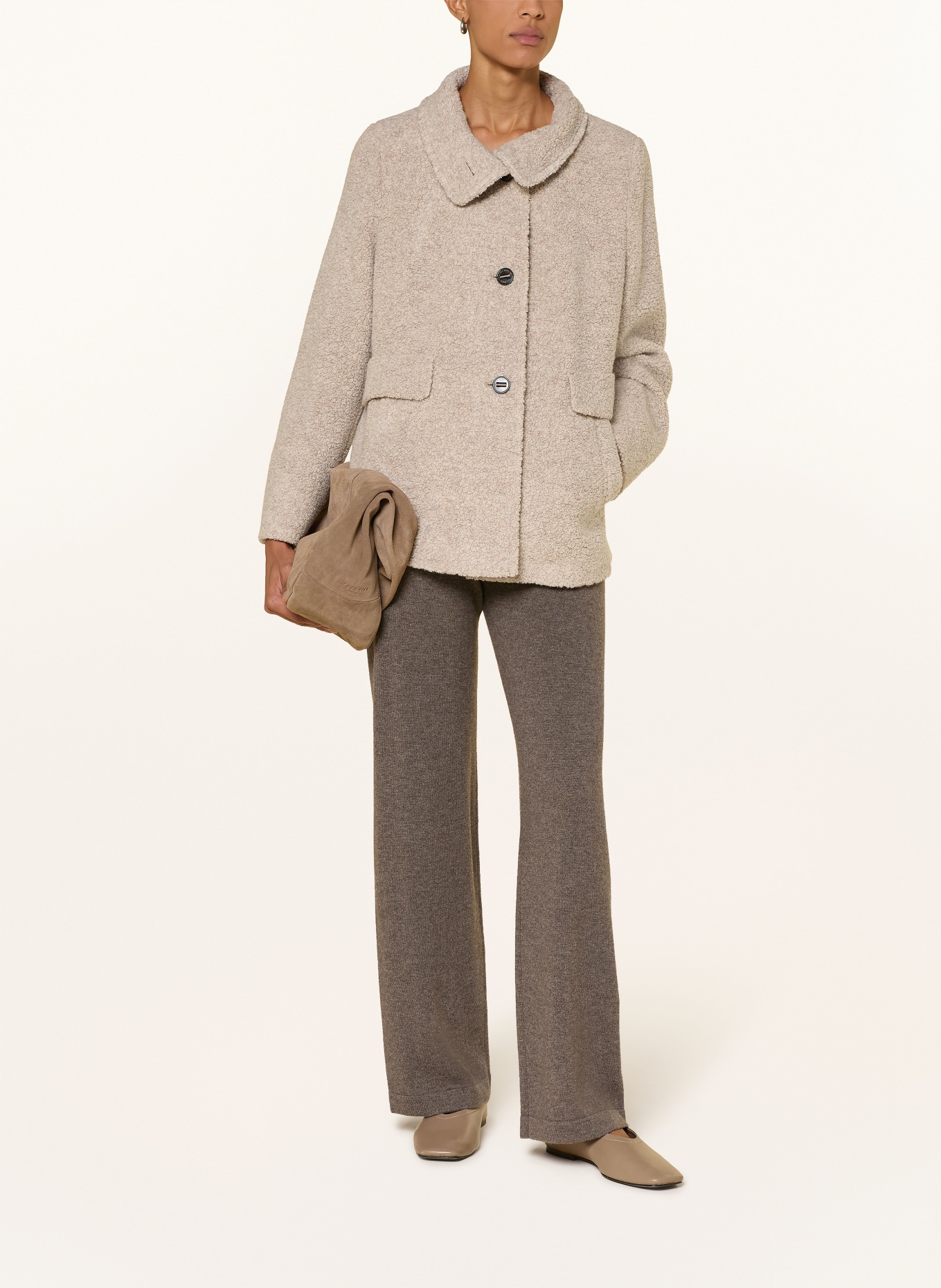 GIL BRET Teddy fur jacket: BEIGE
