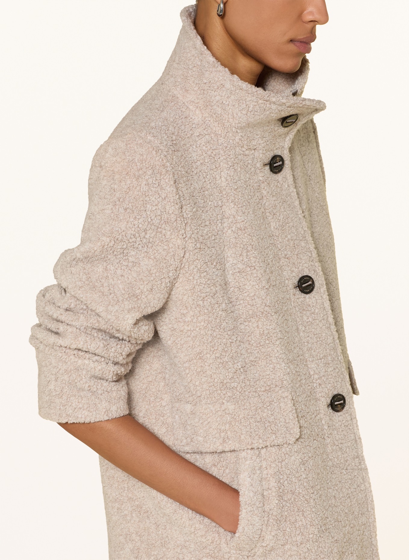 GIL BRET Teddy fur jacket: BEIGE