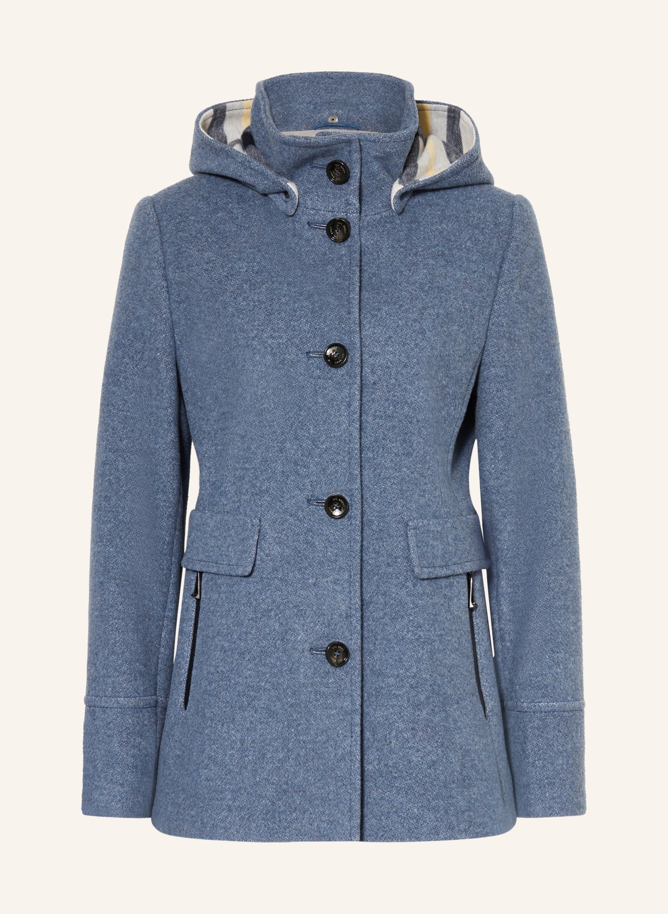 GIL BRET Jas met afneembare capuchon: DONKERBLAUW