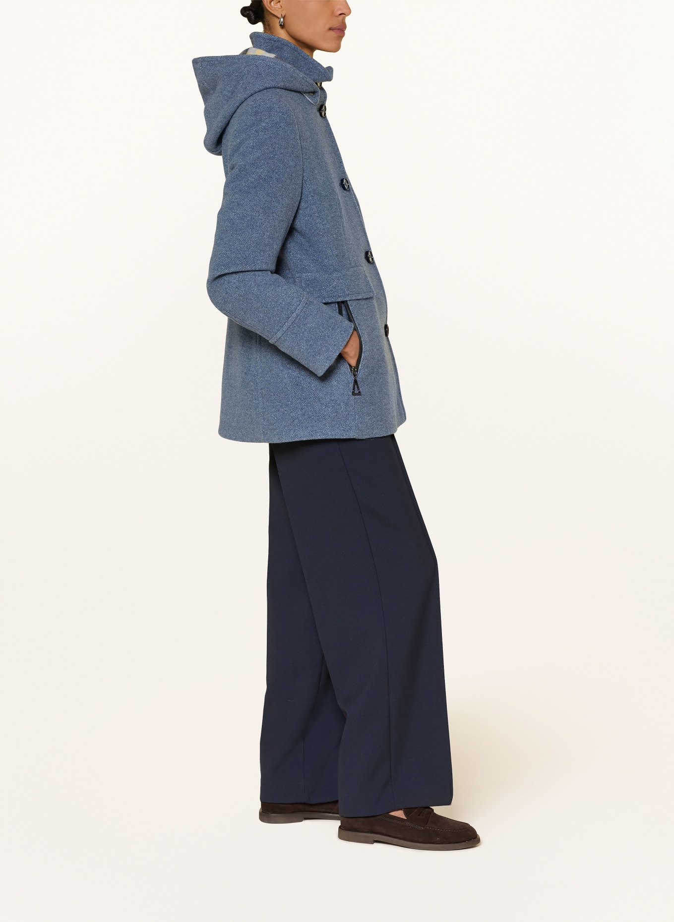 GIL BRET Jas met afneembare capuchon: DONKERBLAUW