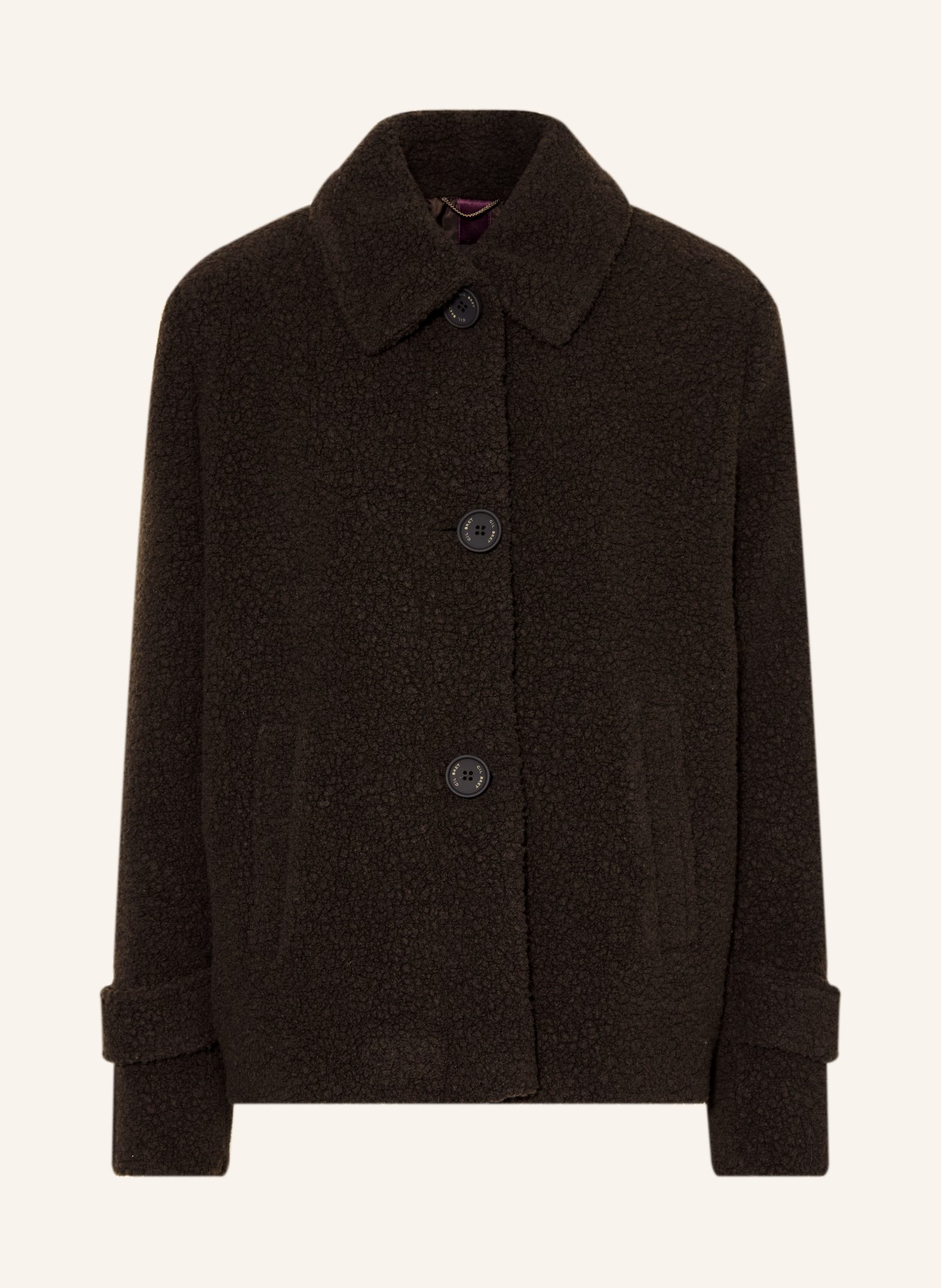 GIL BRET Blazer van teddybont: MARRON FONCÉ