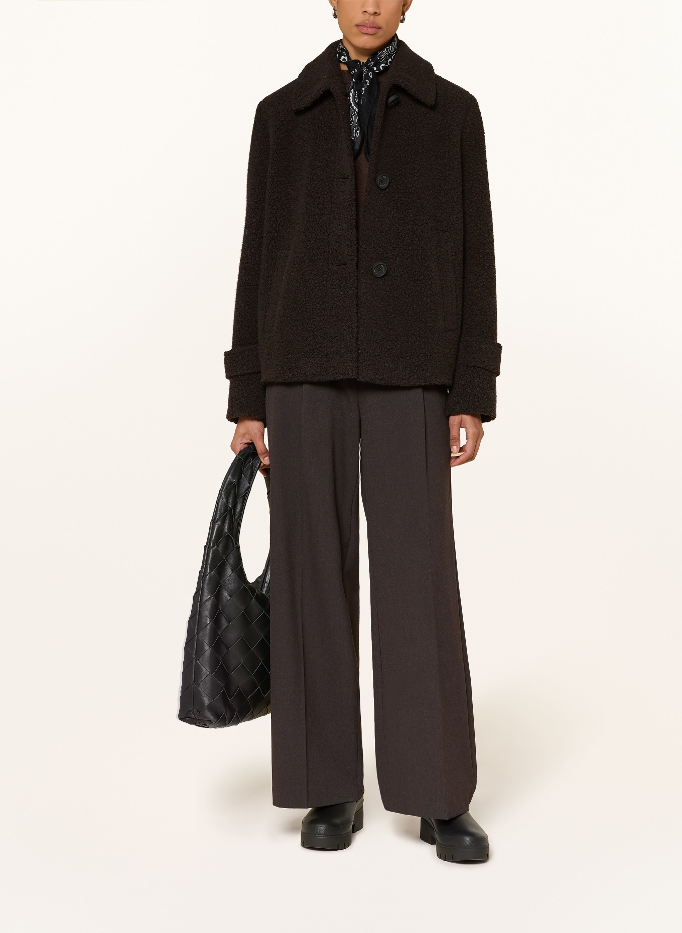 GIL BRET Blazer van teddybont: MARRON FONCÉ