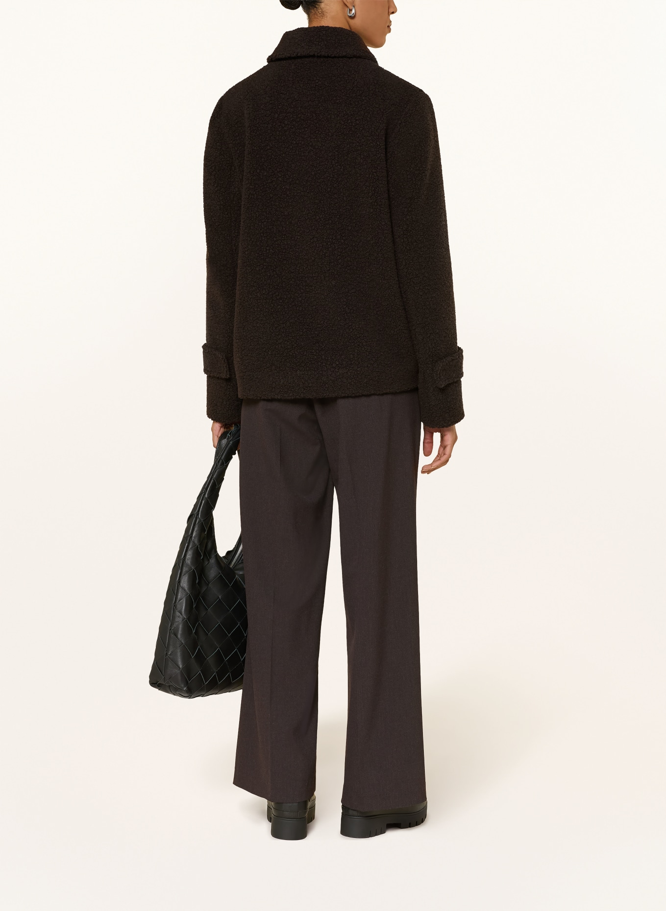 GIL BRET Blazer van teddybont: MARRON FONCÉ