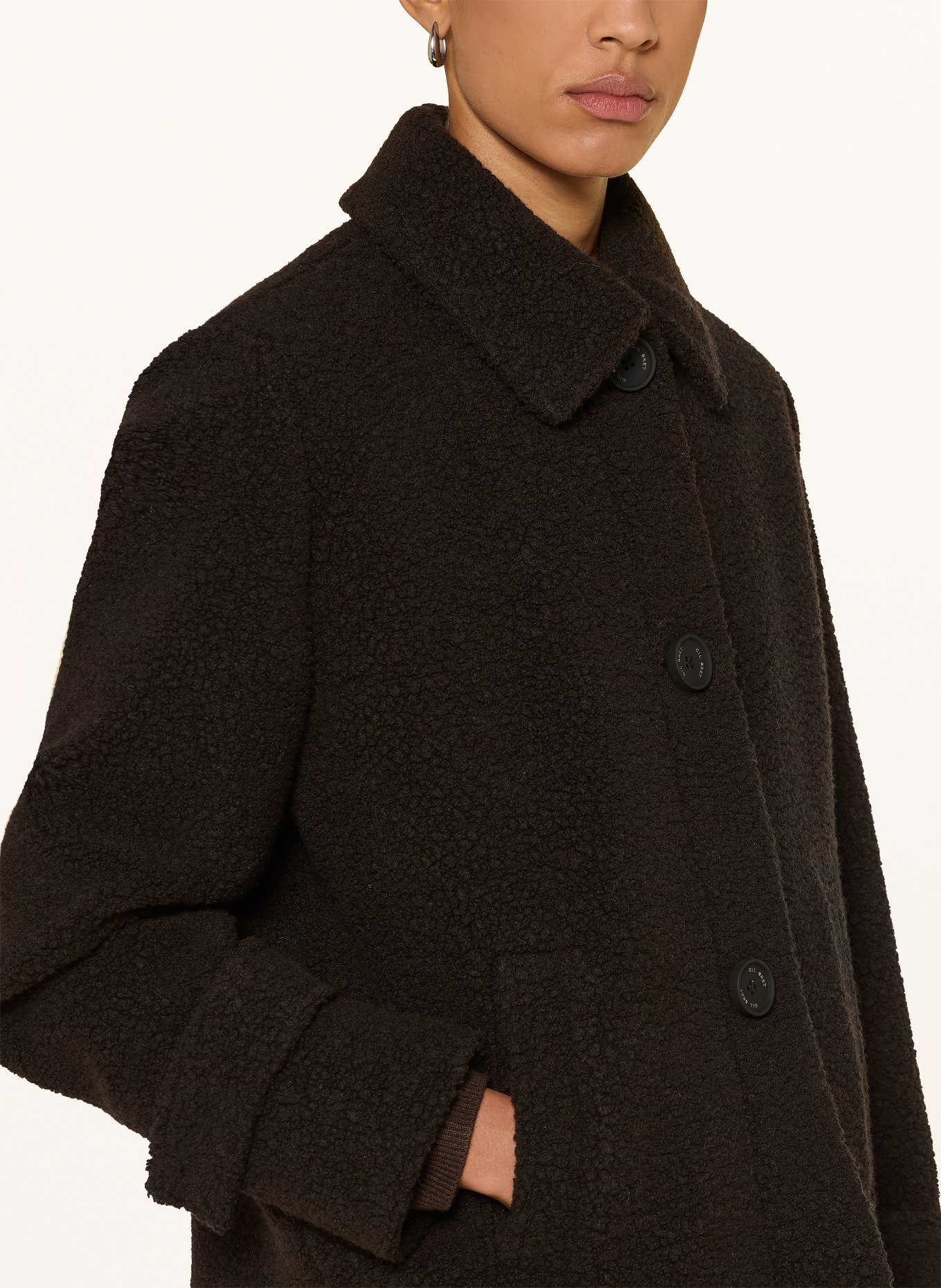 GIL BRET Blazer van teddybont: MARRON FONCÉ