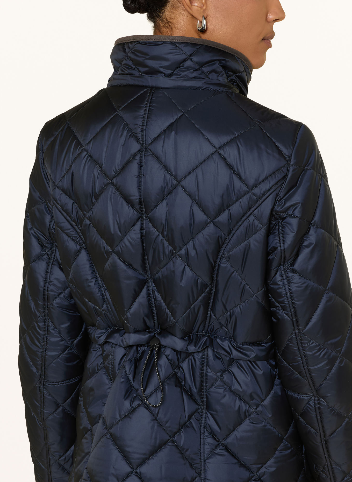 GIL BRET Quilted jacket with faux fur and a detachable hood: DARK BLUE / DARK GRAY