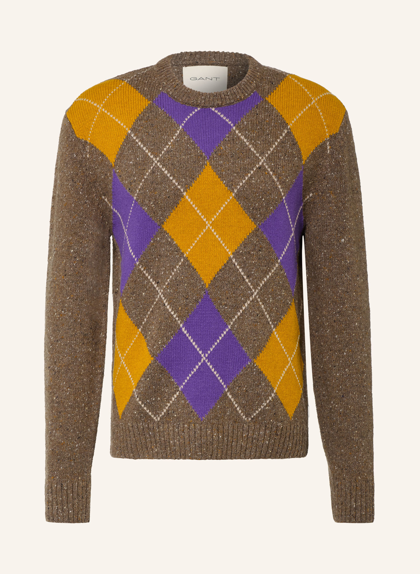 GANT Pullover: BRAUN / LILA / DUNKELGELB
