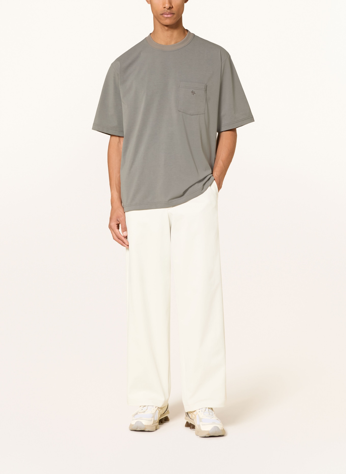 Goldwin T-Shirt OVERSIZED POCKET: KHAKI