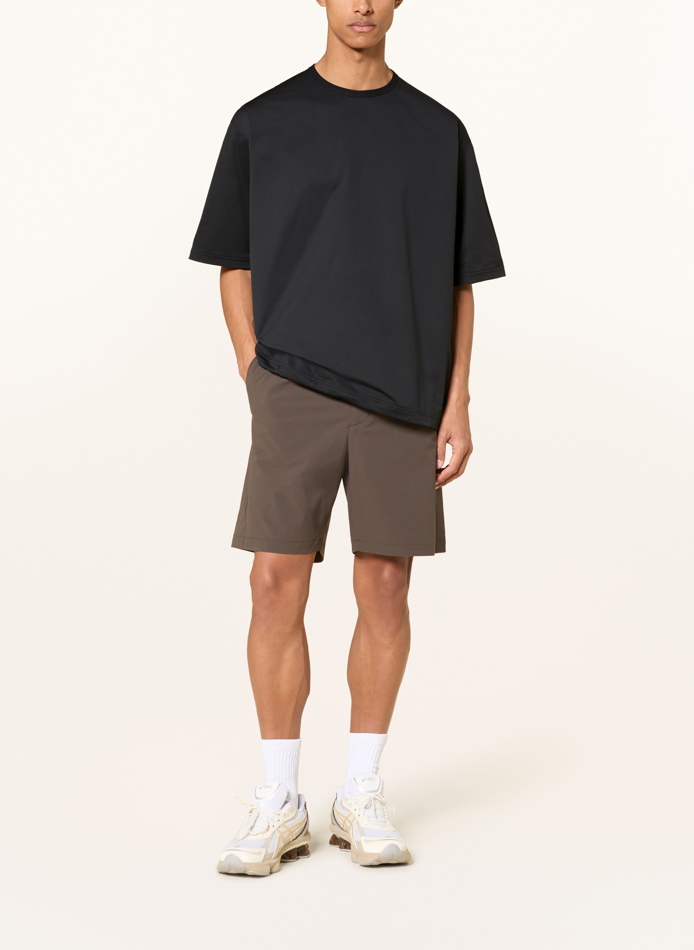 Goldwin T-Shirt HIGH GAUGE SHIRRING: SCHWARZ