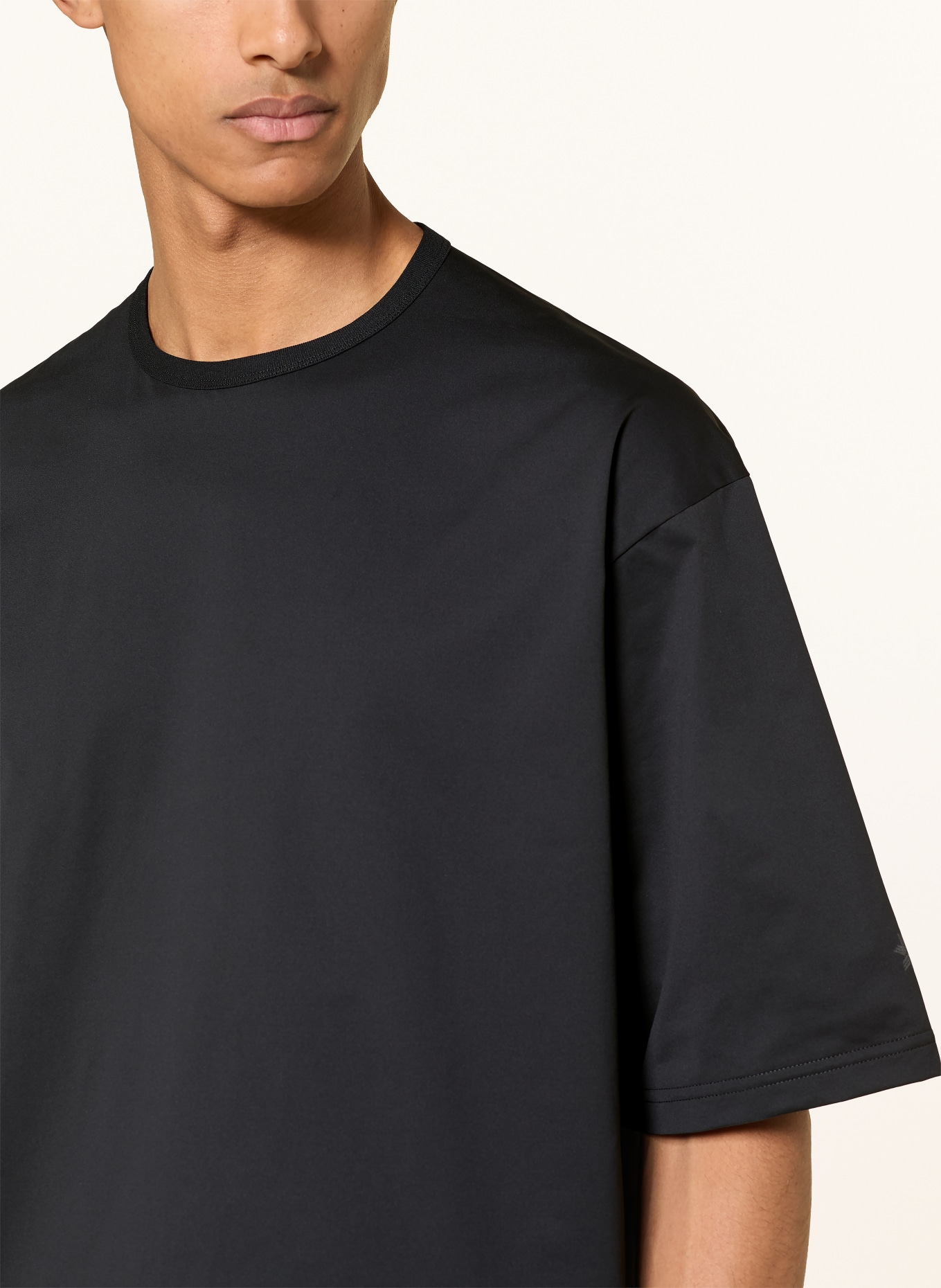 Goldwin T-Shirt HIGH GAUGE SHIRRING: SCHWARZ