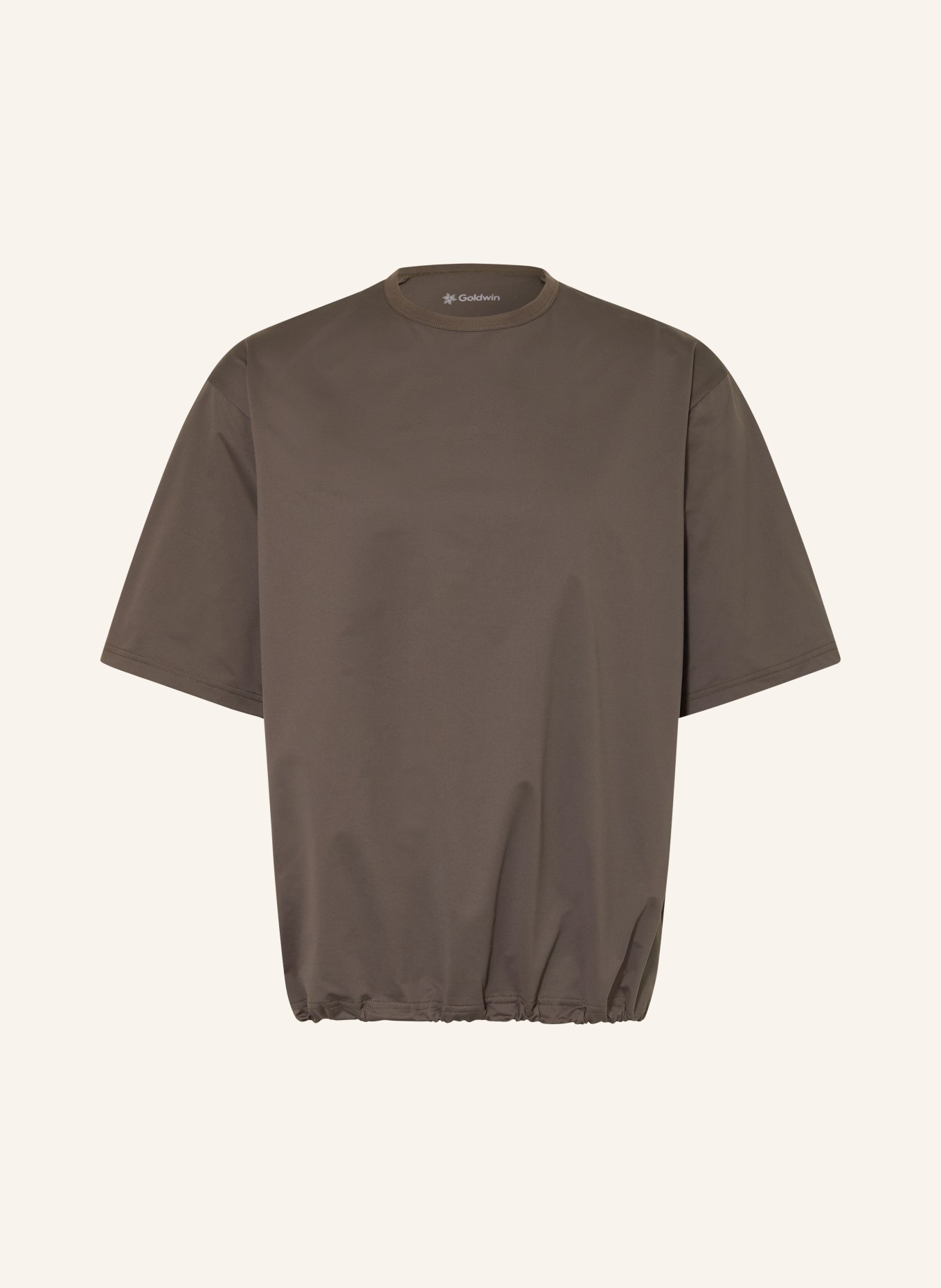 Goldwin T-Shirt HIGH GAUGE SHIRRING: BRAUN