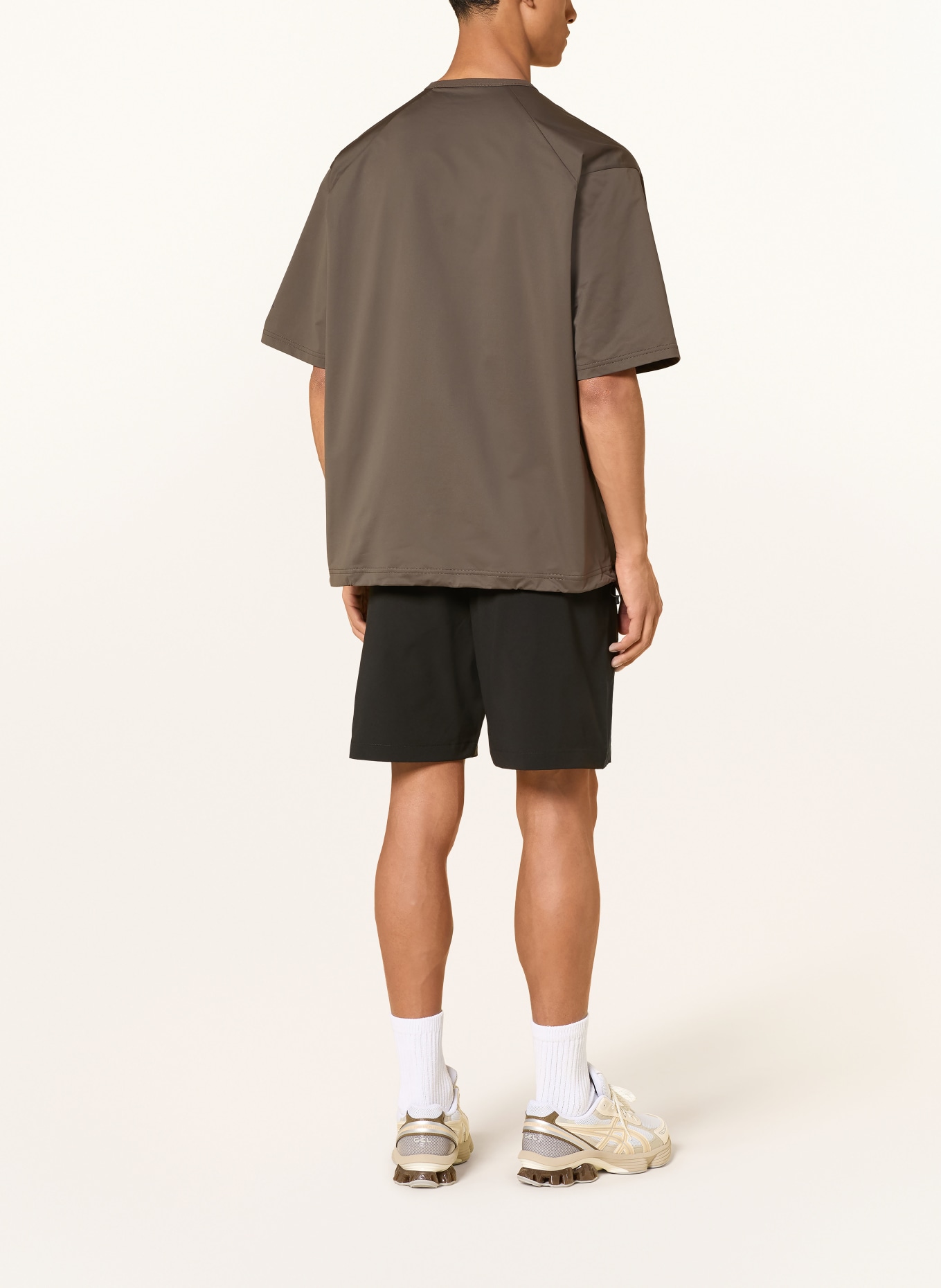 Goldwin T-Shirt HIGH GAUGE SHIRRING: BRAUN