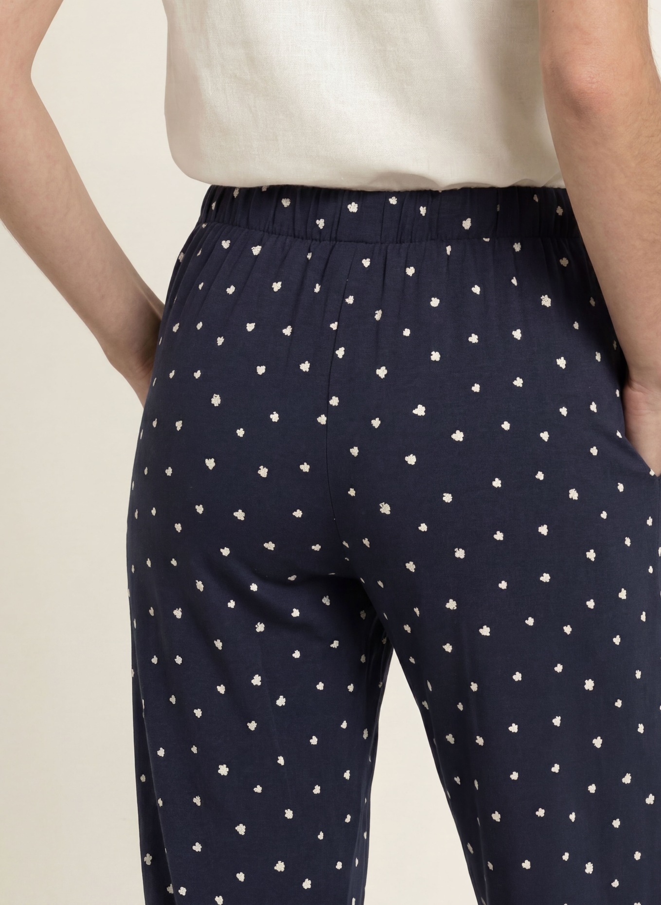 SCHIESSER Schlafhose MIX + RELAX: DUNKELBLAU / WEISS