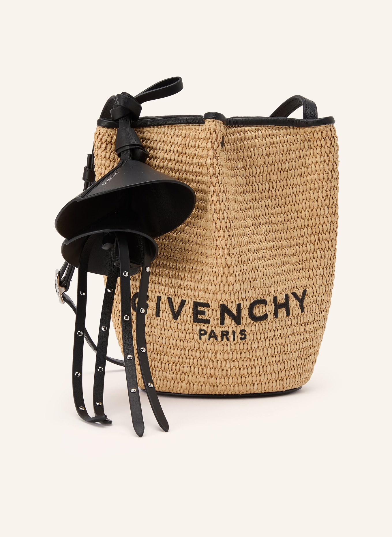 GIVENCHY NANO SNAP Shoulder Bag: BEIGE / BLACK