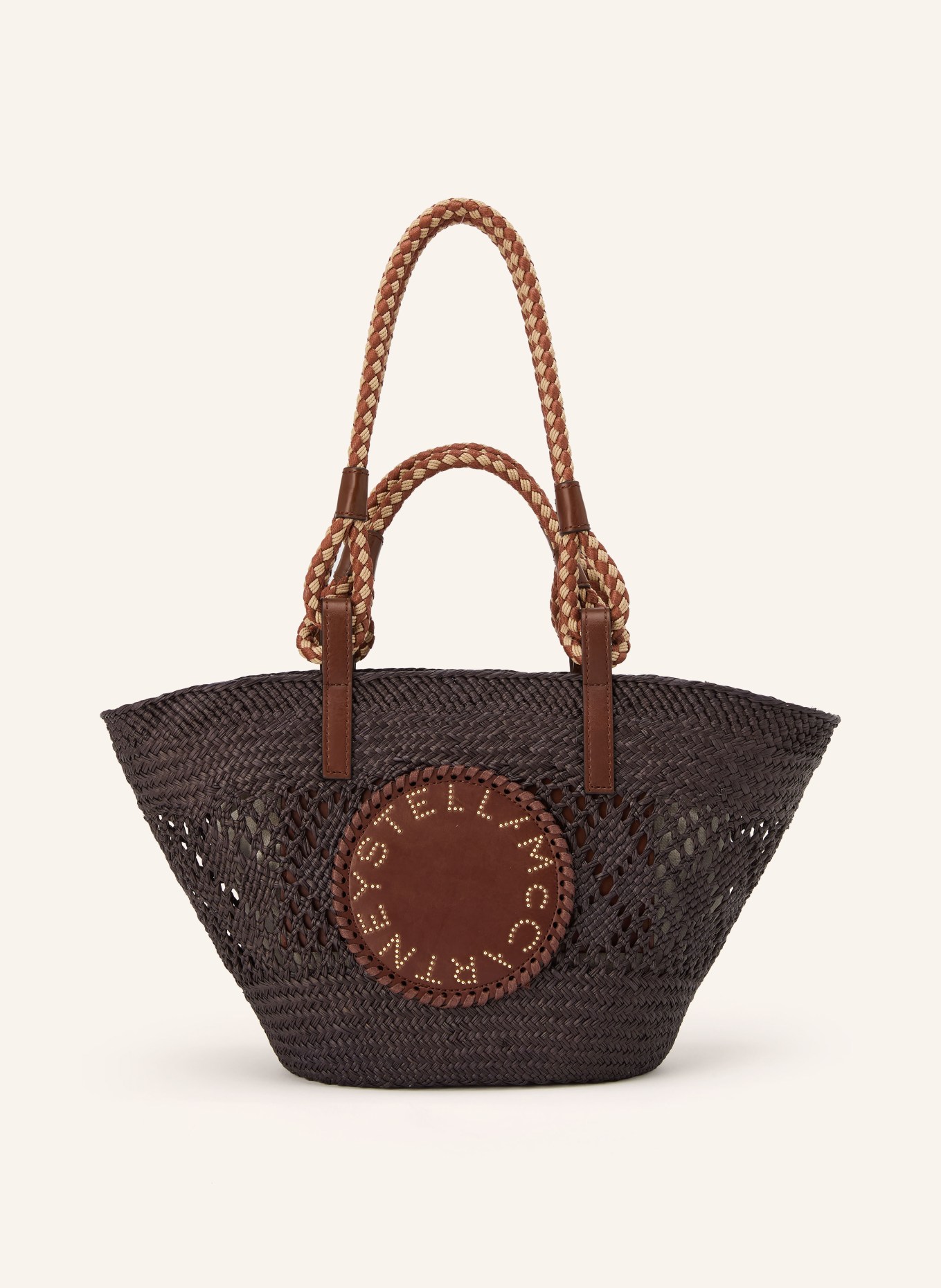 STELLA McCARTNEY Sac cabas SMALL avec pochette: NOIR / MARRON / BEIGE