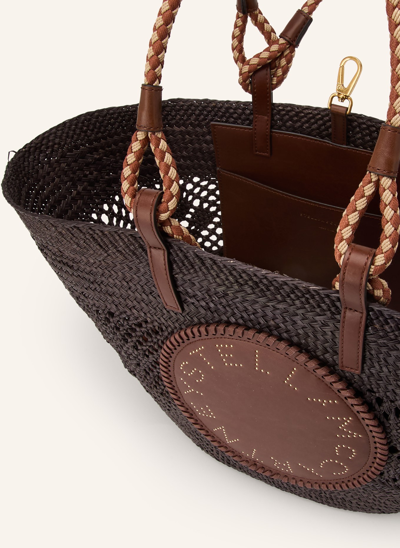 STELLA McCARTNEY Sac cabas LARGE: NOIR / MARRON / BEIGE