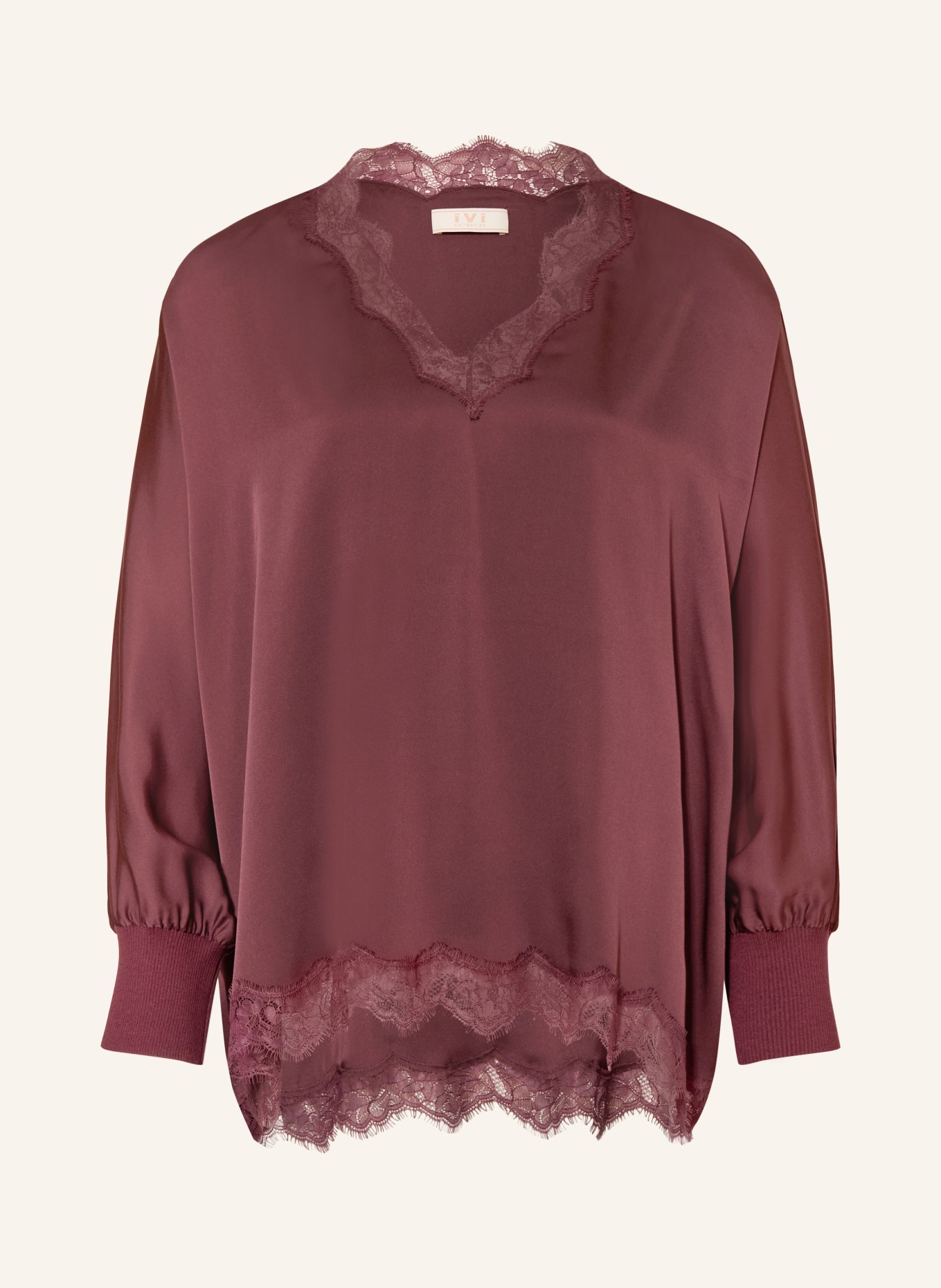 IVI collection Blouse shirt with silk: DARK RED