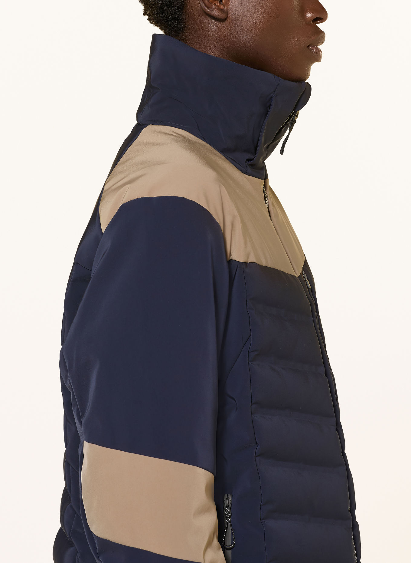 FIRE+ICE Ski-jas RADEK: DONKERBLAUW / BEIGE
