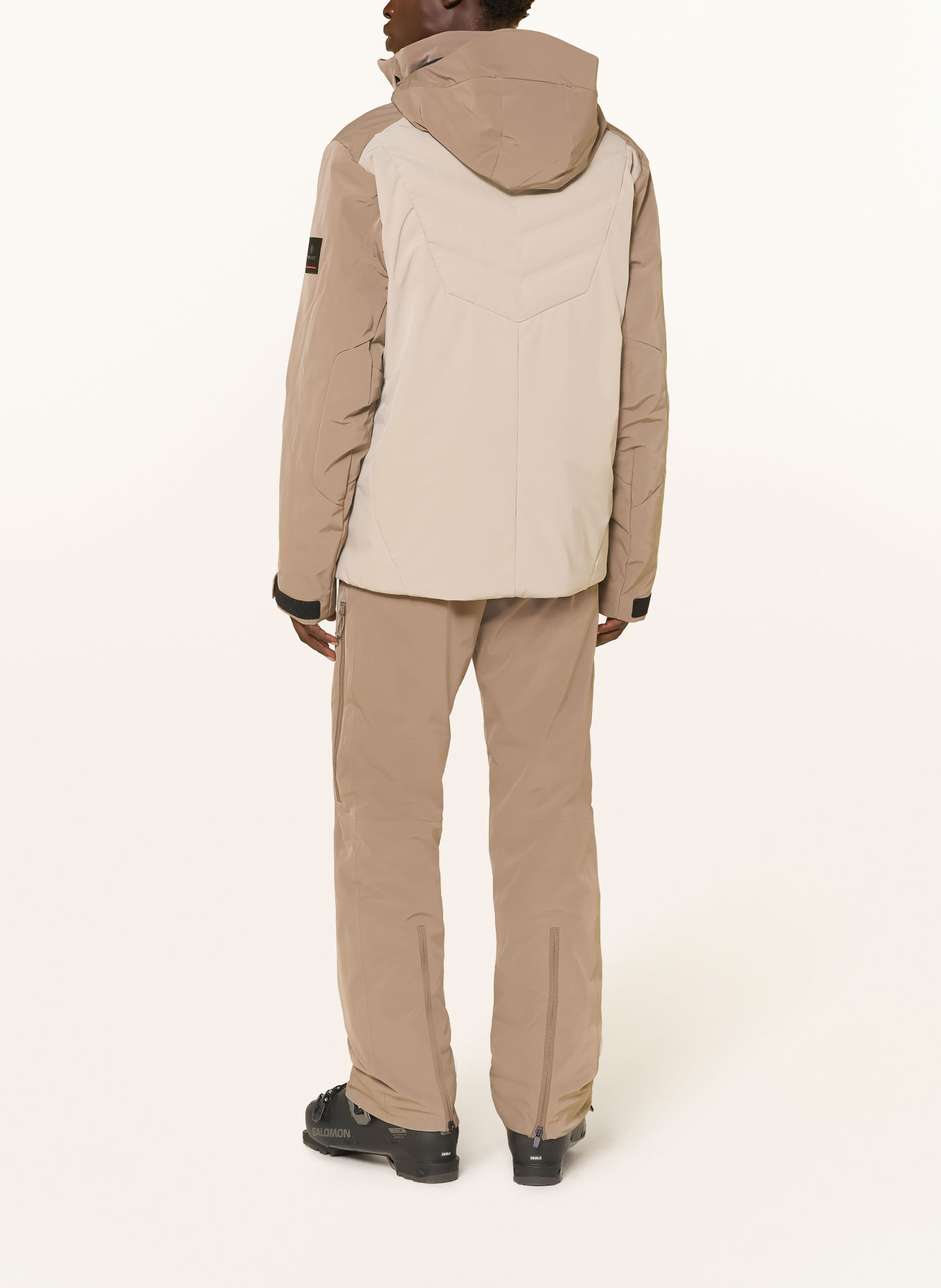 FIRE+ICE Veste de ski IVO: BEIGE / VERT FLUO