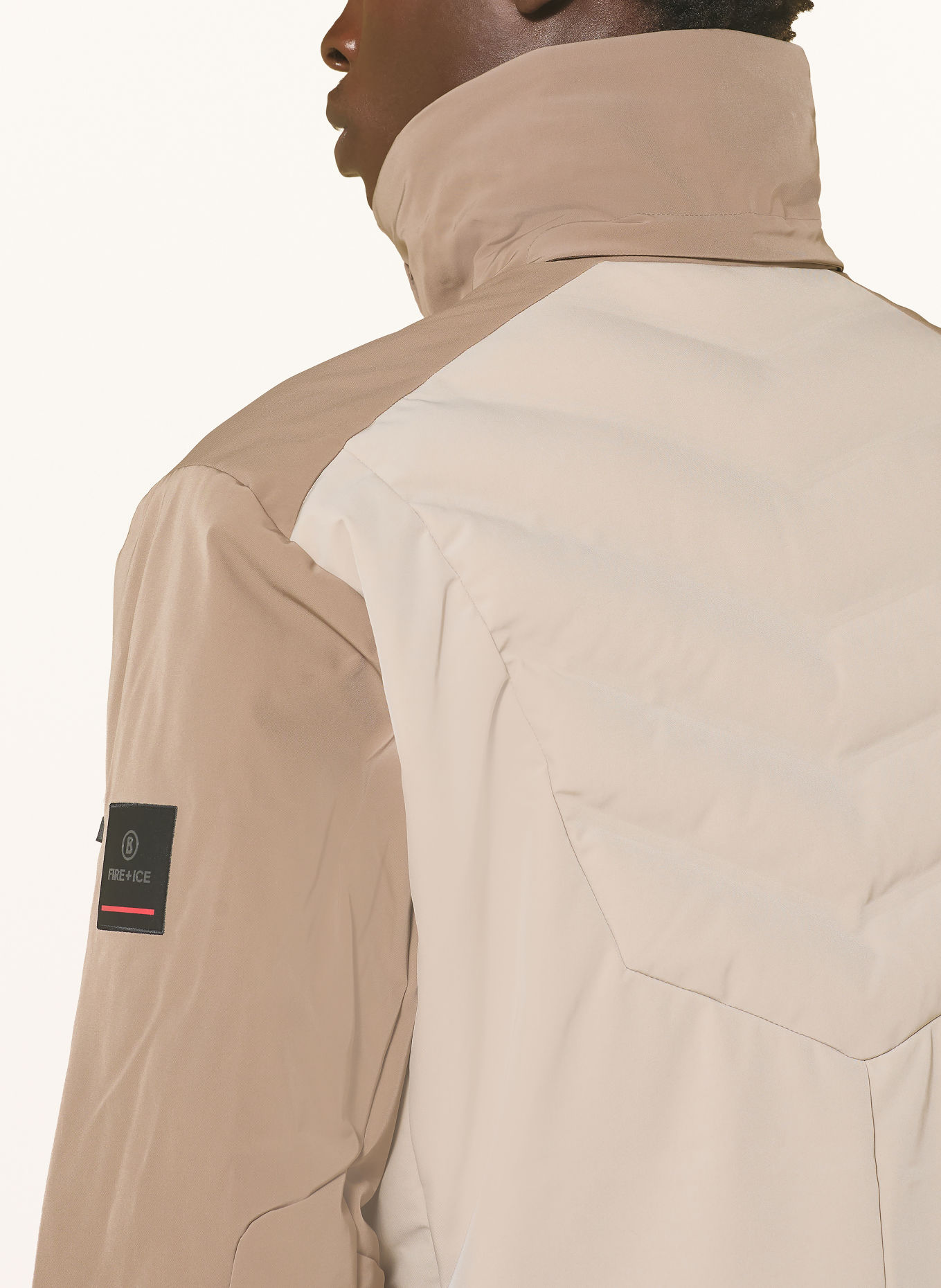 FIRE+ICE Veste de ski IVO: BEIGE / VERT FLUO