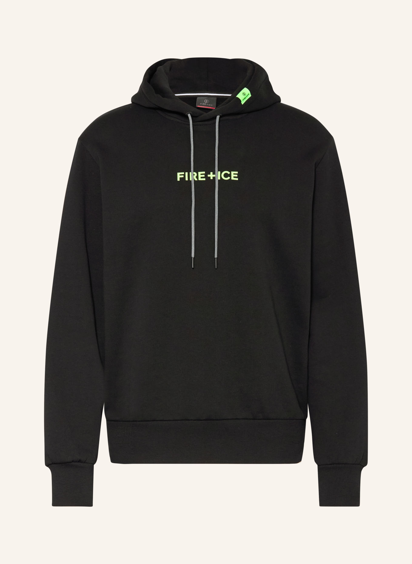 FIRE+ICE Hoodie COVELL: SCHWARZ / NEONGRÜN