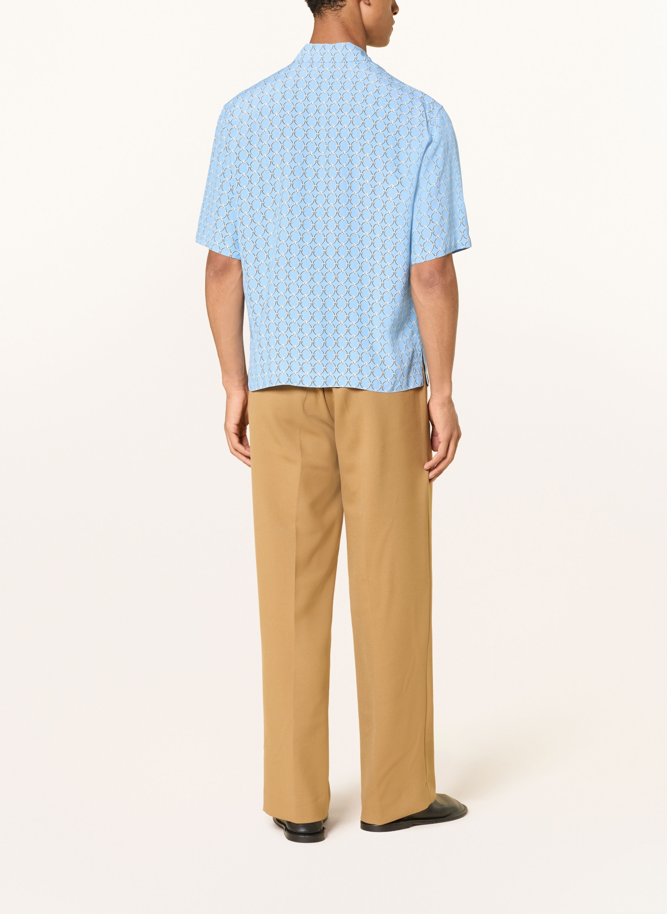 SANDRO Kurzarm-Hemd Regular Fit: HELLBLAU / WEISS / SCHWARZ