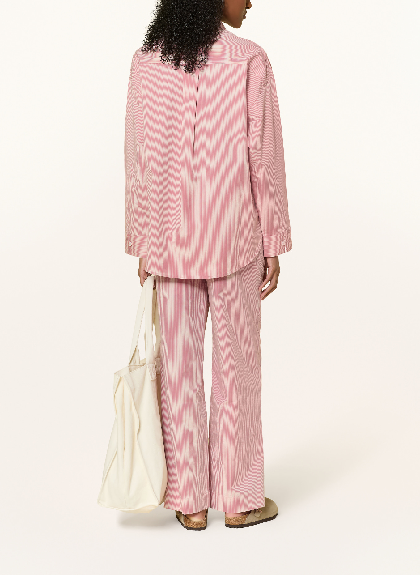 Sweaty Betty SUMMER STRIPE Shirt Blouse: LIGHT RED / CREAM