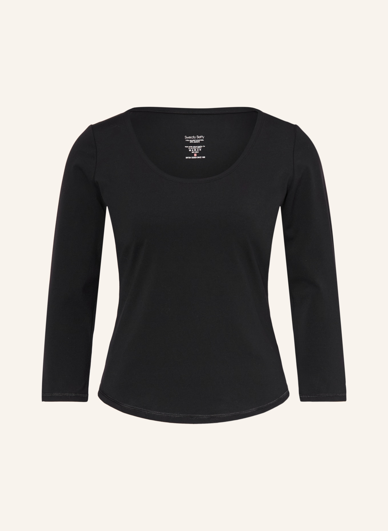 Sweaty Betty Shirt ULTIMATE STUDIO mit 3/4-Arm: SCHWARZ